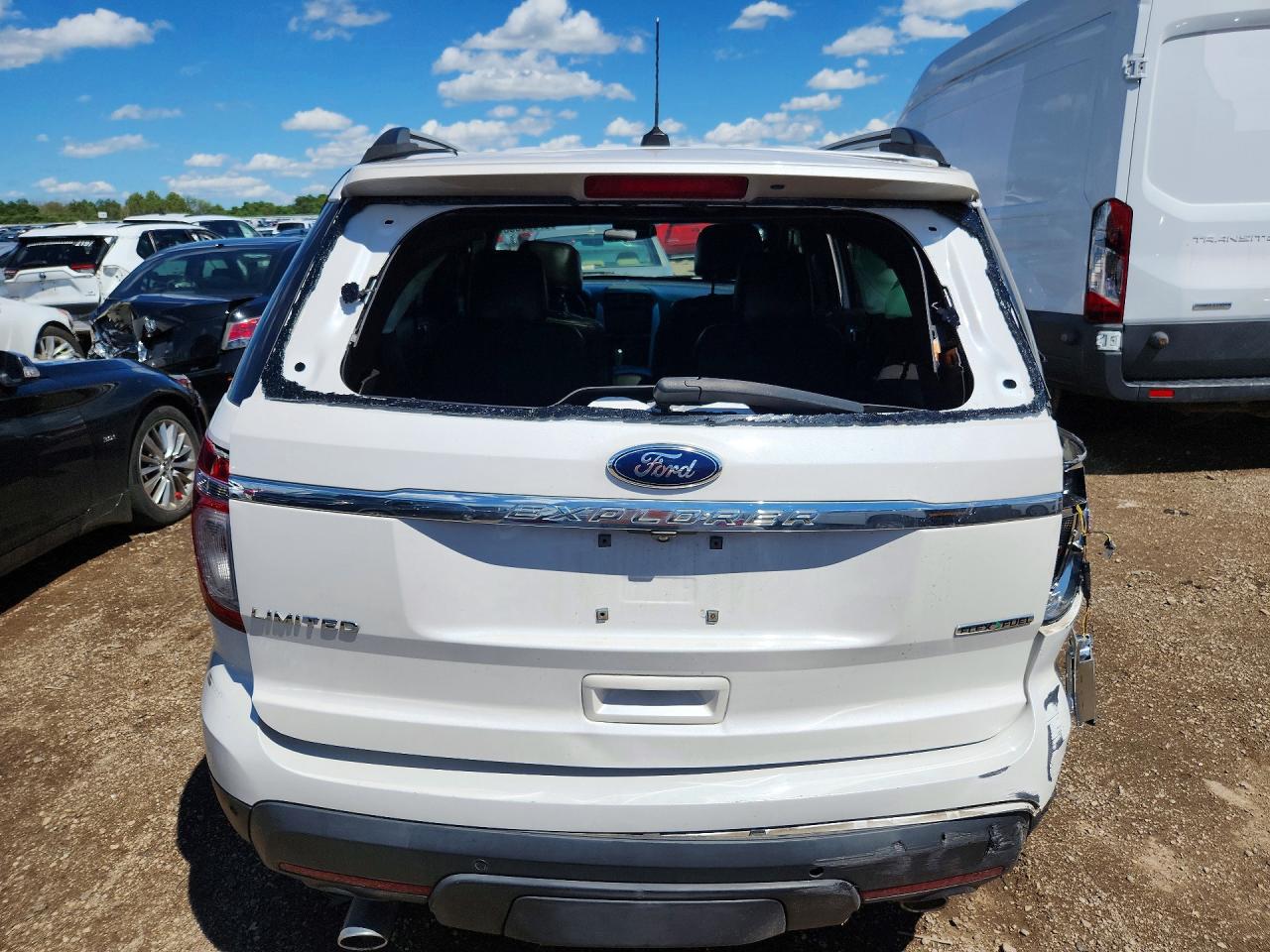 2014 Ford Explorer Limited White vin: 1FM5K7F81EGC22871