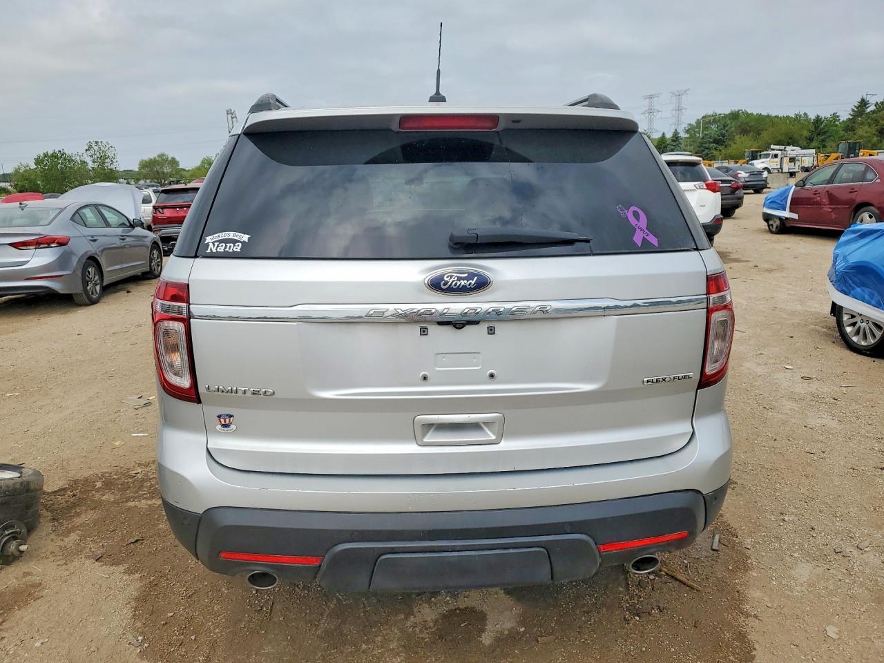 2015 Ford Explorer Limited Silver vin: 1FM5K7F81FGC38425
