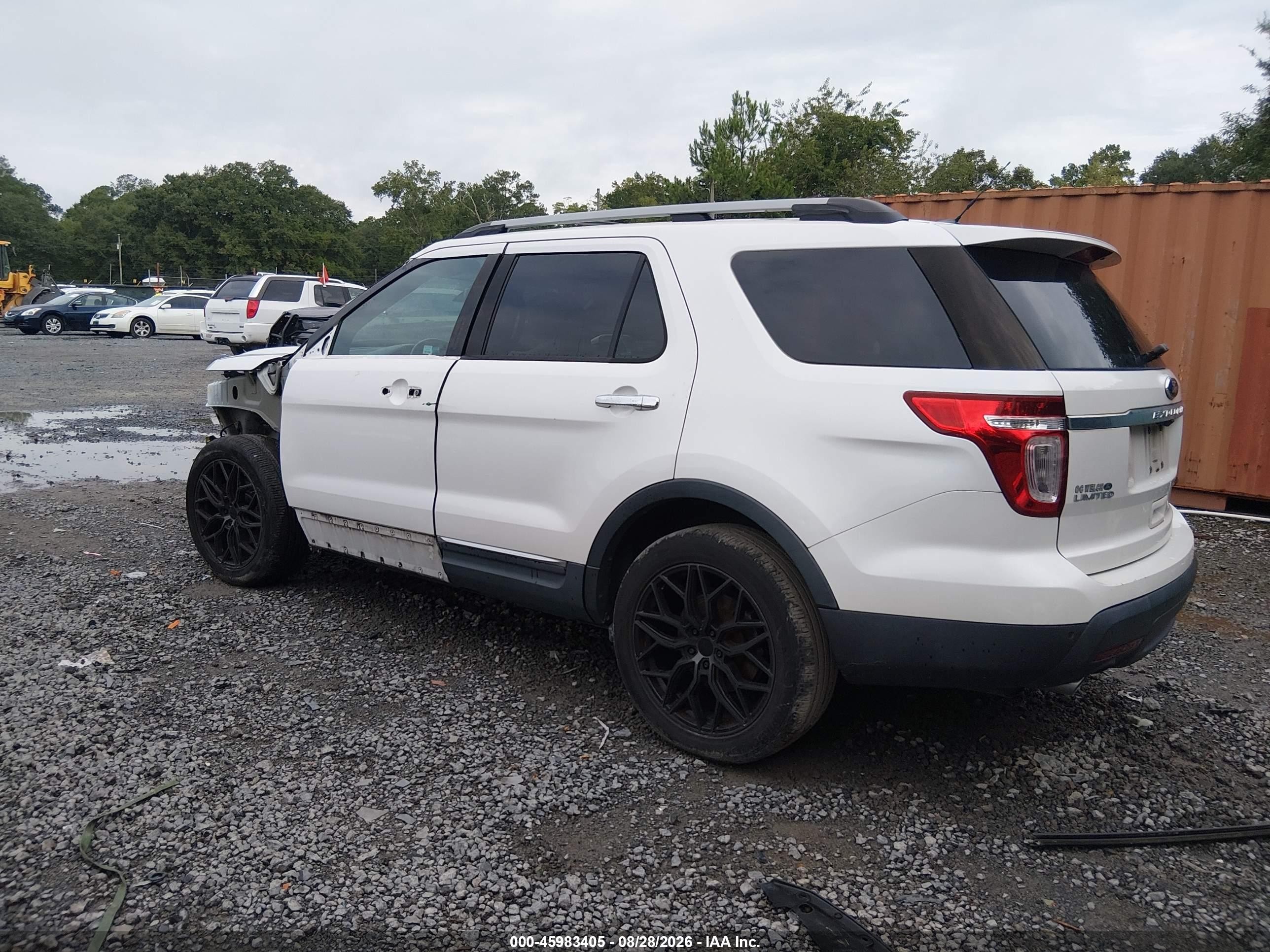 2013 Ford Explorer Limited White vin: 1FM5K7F82DGA65253