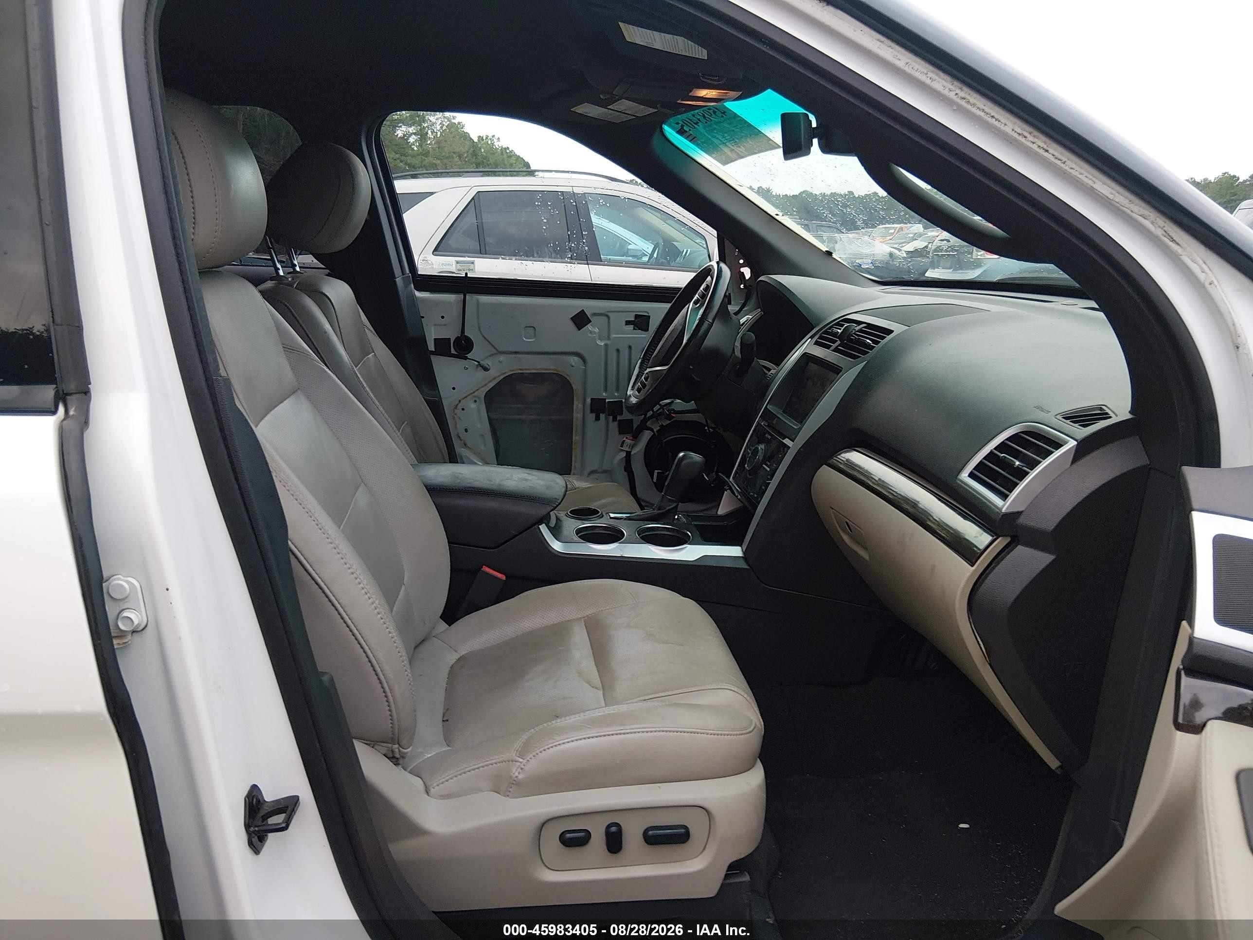 2013 Ford Explorer Limited White vin: 1FM5K7F82DGA65253