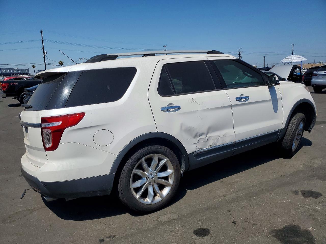 2013 Ford Explorer Limited White vin: 1FM5K7F82DGC06144