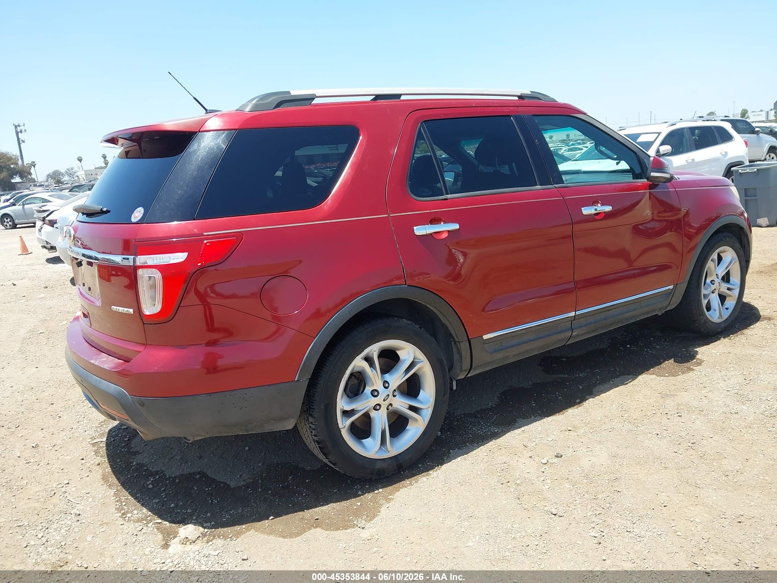 2013 Ford Explorer Limited Red vin: 1FM5K7F82DGC07620