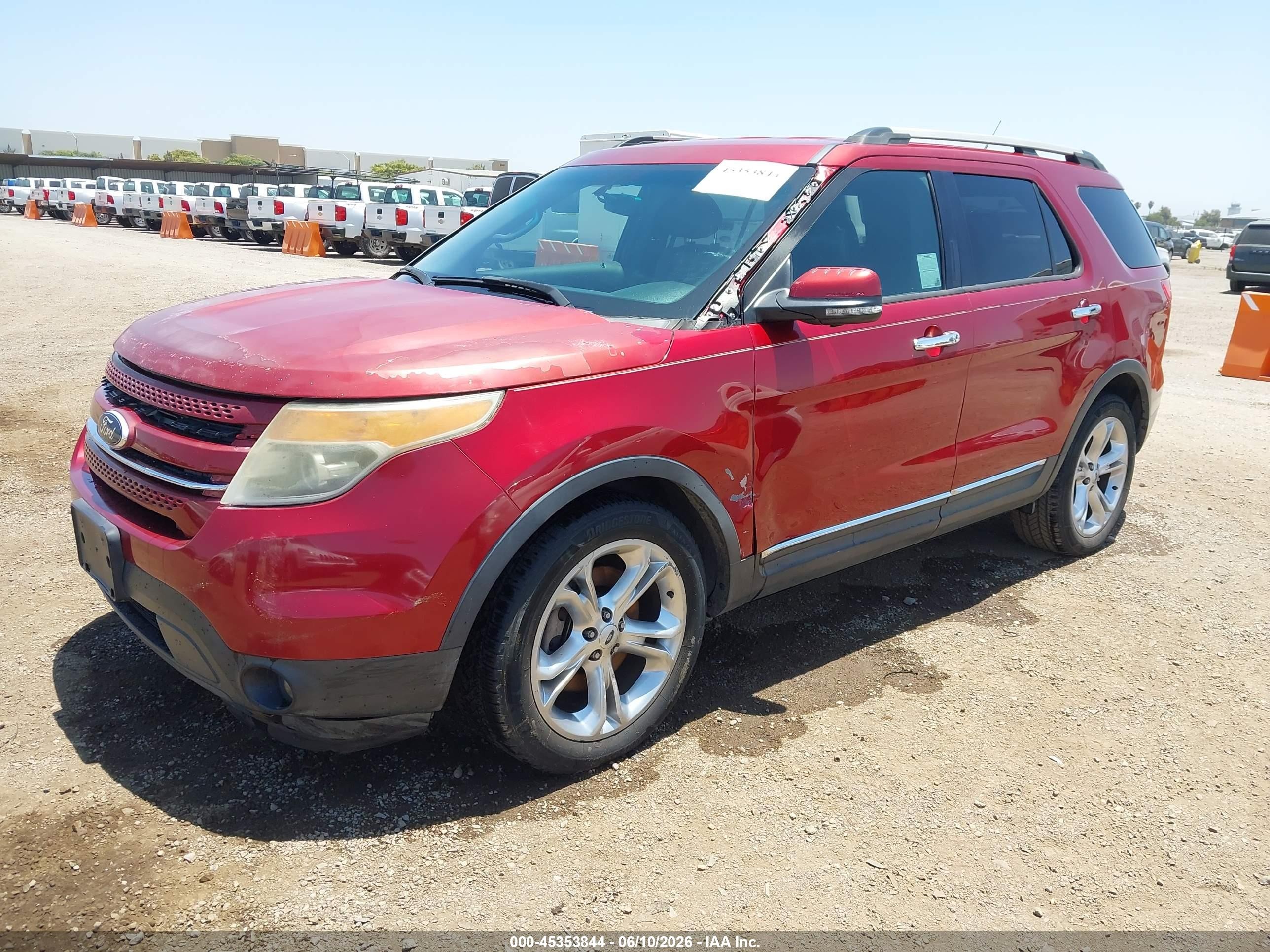 2013 Ford Explorer Limited Red vin: 1FM5K7F82DGC07620
