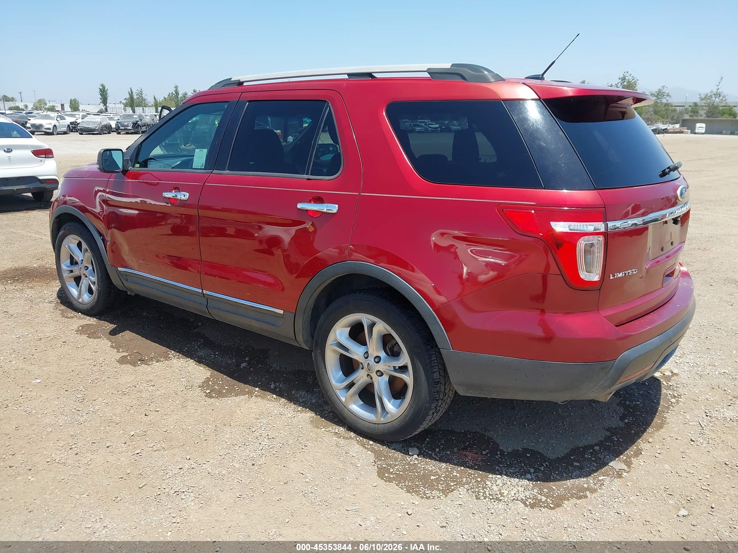 2013 Ford Explorer Limited Red vin: 1FM5K7F82DGC07620