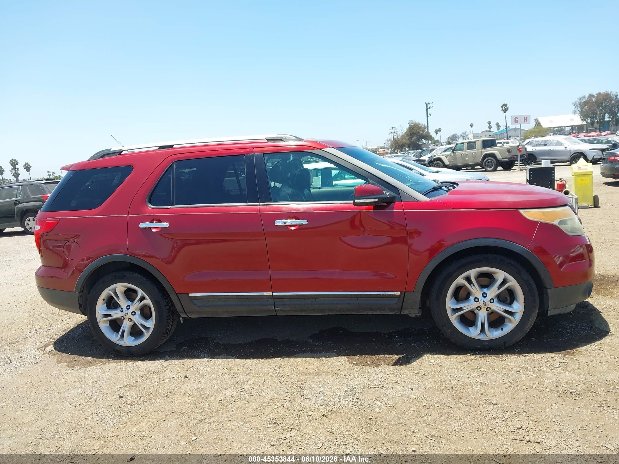 2013 Ford Explorer Limited Red vin: 1FM5K7F82DGC07620