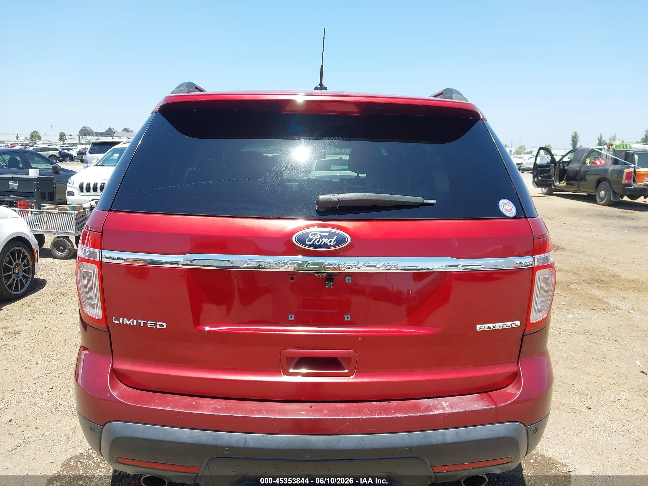 2013 Ford Explorer Limited Red vin: 1FM5K7F82DGC07620