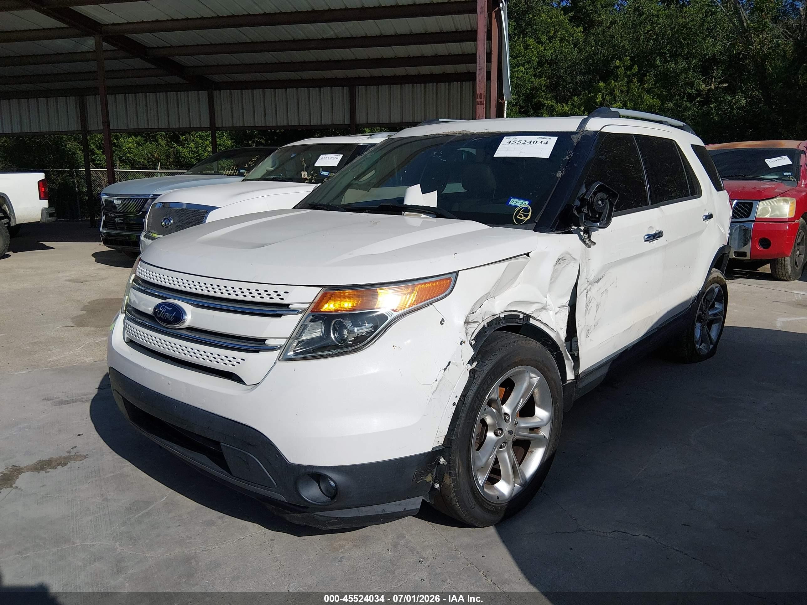 2014 Ford Explorer Limited White vin: 1FM5K7F82EGA54111