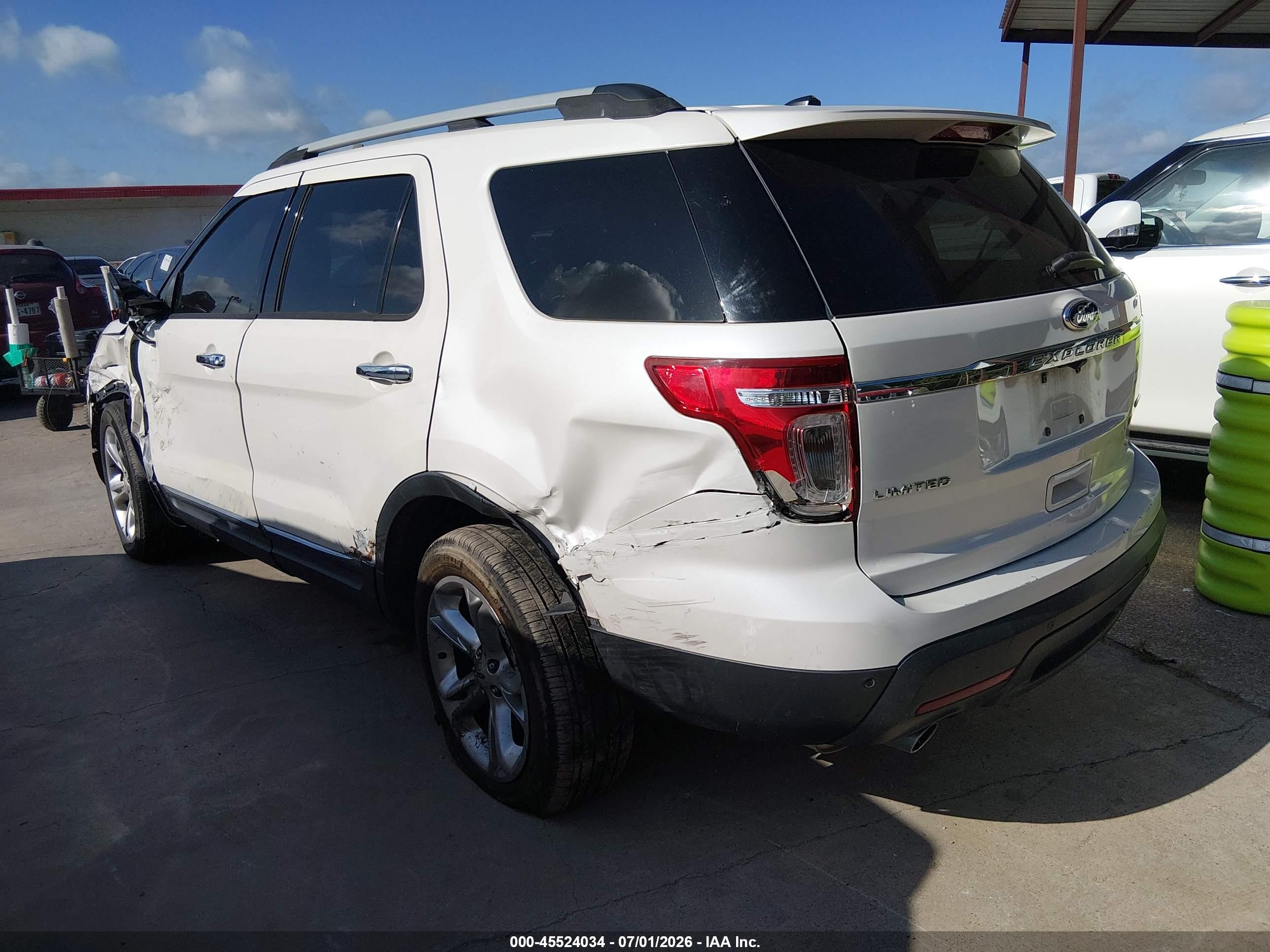 2014 Ford Explorer Limited White vin: 1FM5K7F82EGA54111