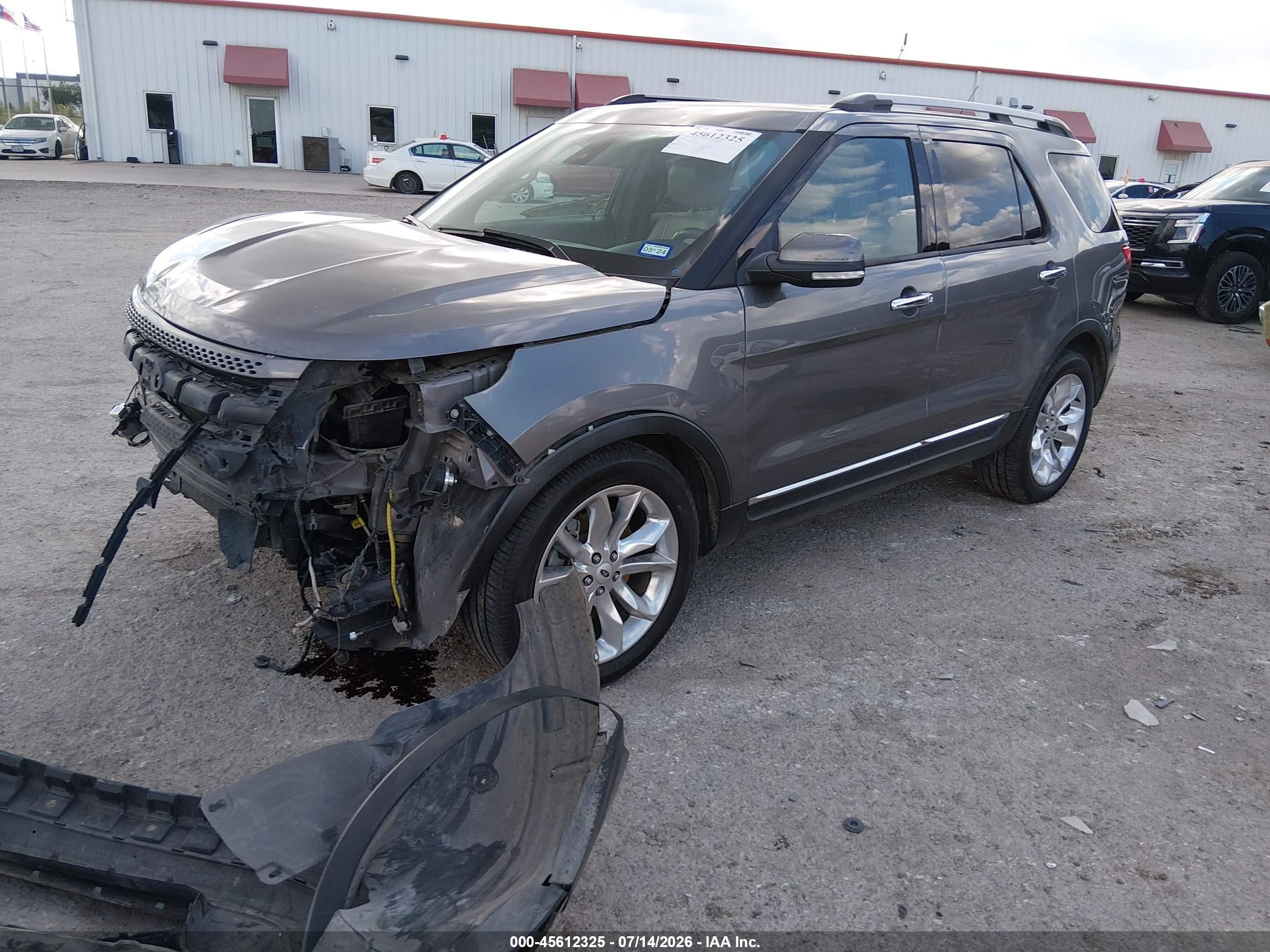 2014 Ford Explorer Limited Gray vin: 1FM5K7F82EGC12334
