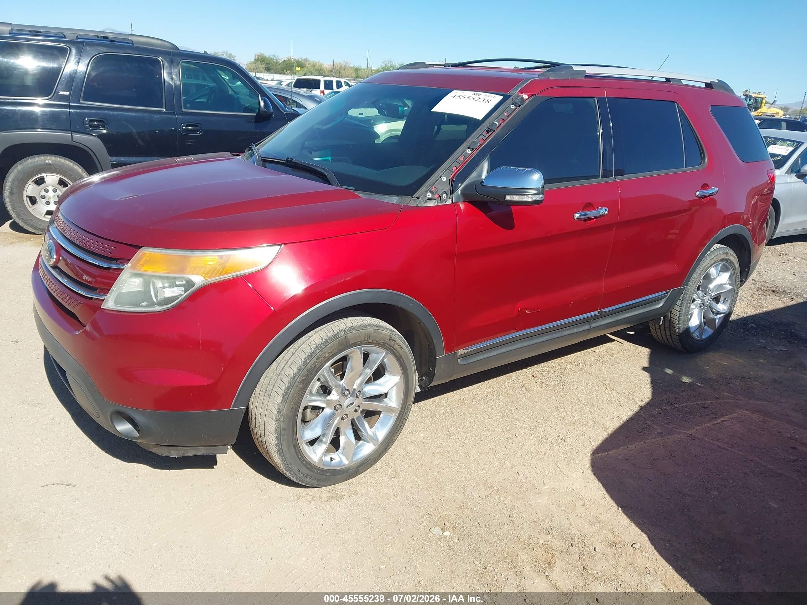 2014 Ford Explorer Limited Red vin: 1FM5K7F82EGC13077