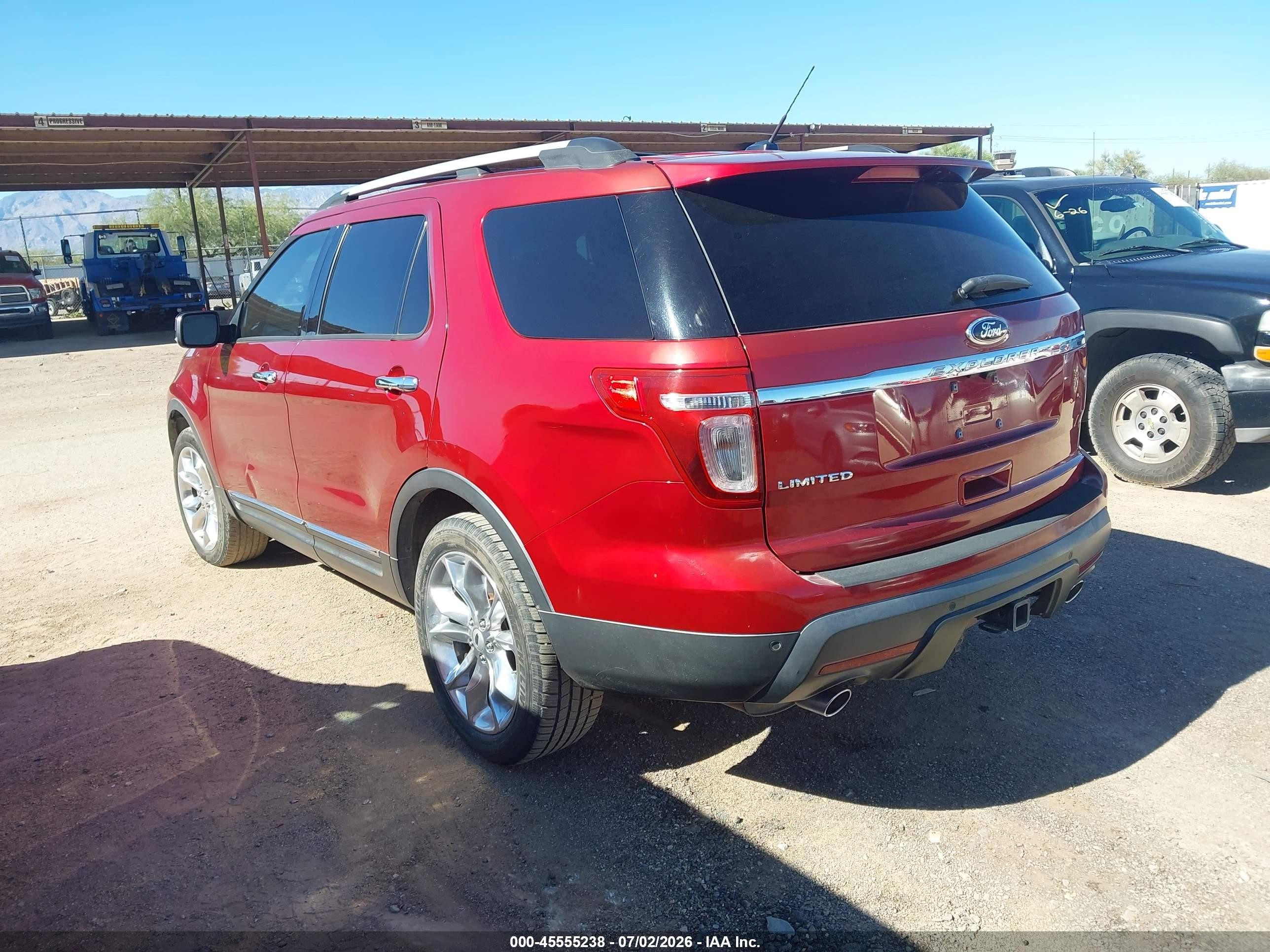 2014 Ford Explorer Limited Red vin: 1FM5K7F82EGC13077
