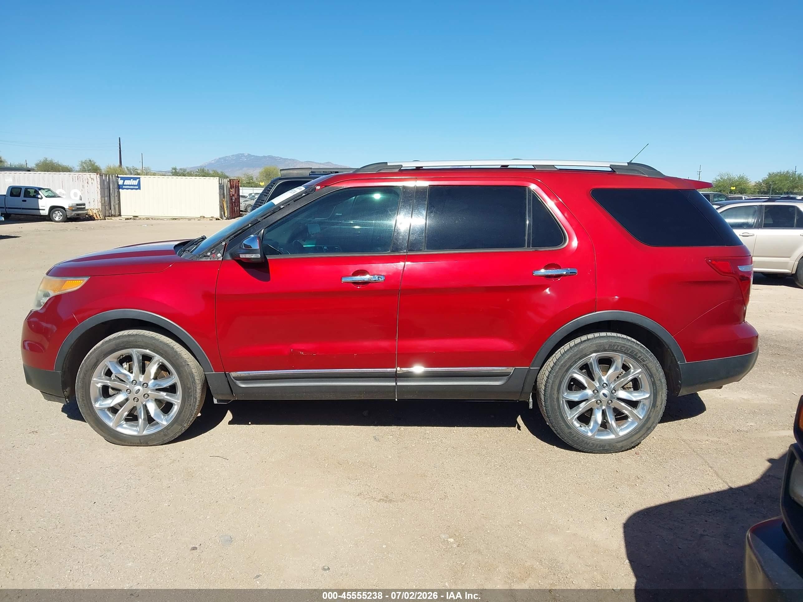 2014 Ford Explorer Limited Red vin: 1FM5K7F82EGC13077
