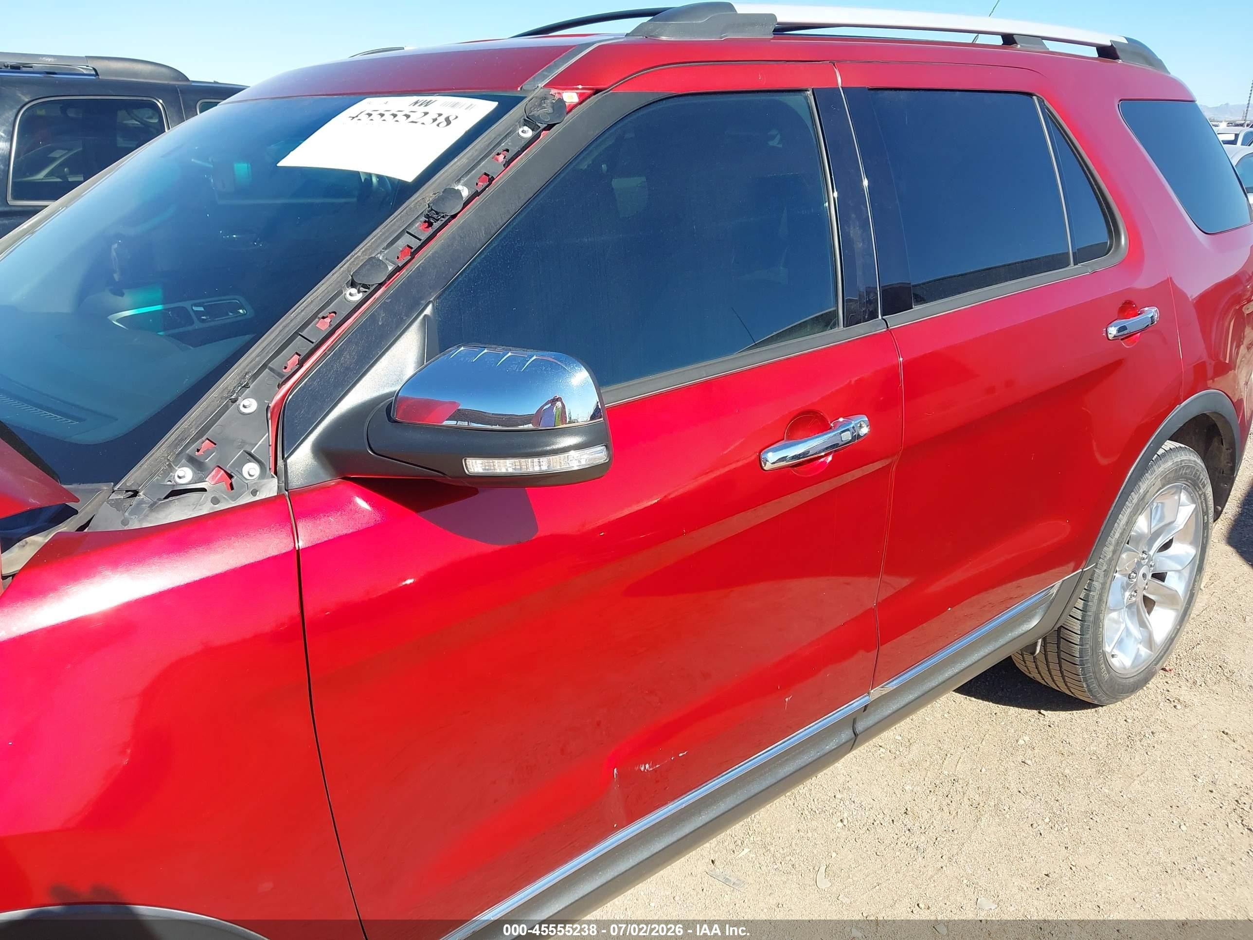 2014 Ford Explorer Limited Red vin: 1FM5K7F82EGC13077