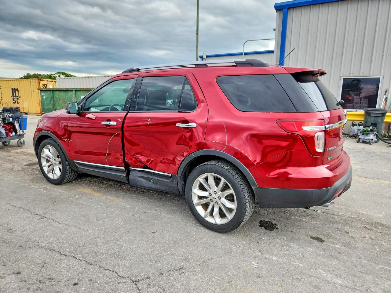 2015 Ford Explorer Limited Red vin: 1FM5K7F82FGB71656
