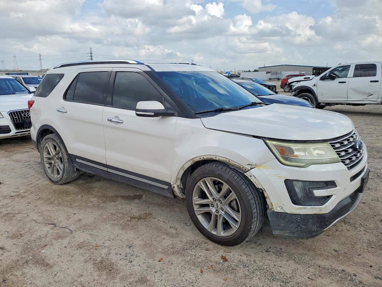 2016 Ford Explorer Limited White vin: 1FM5K7F82GGA01234