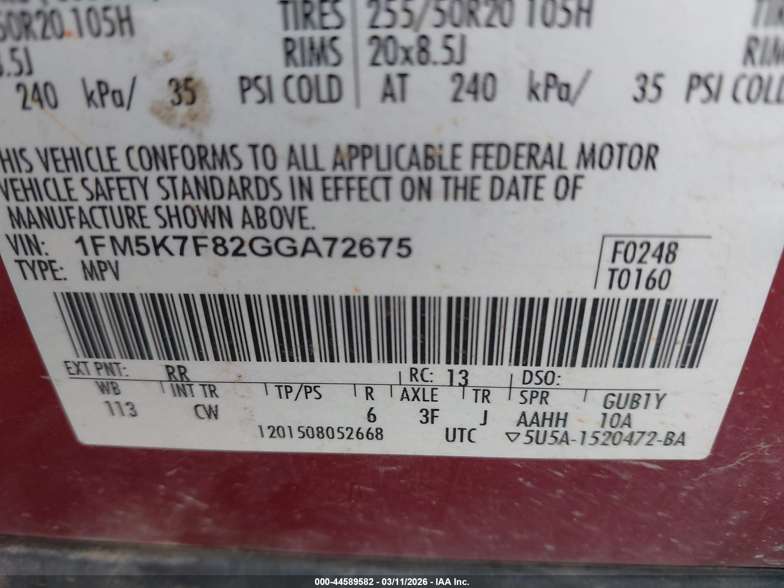 2016 Ford Explorer Limited Maroon vin: 1FM5K7F82GGA72675