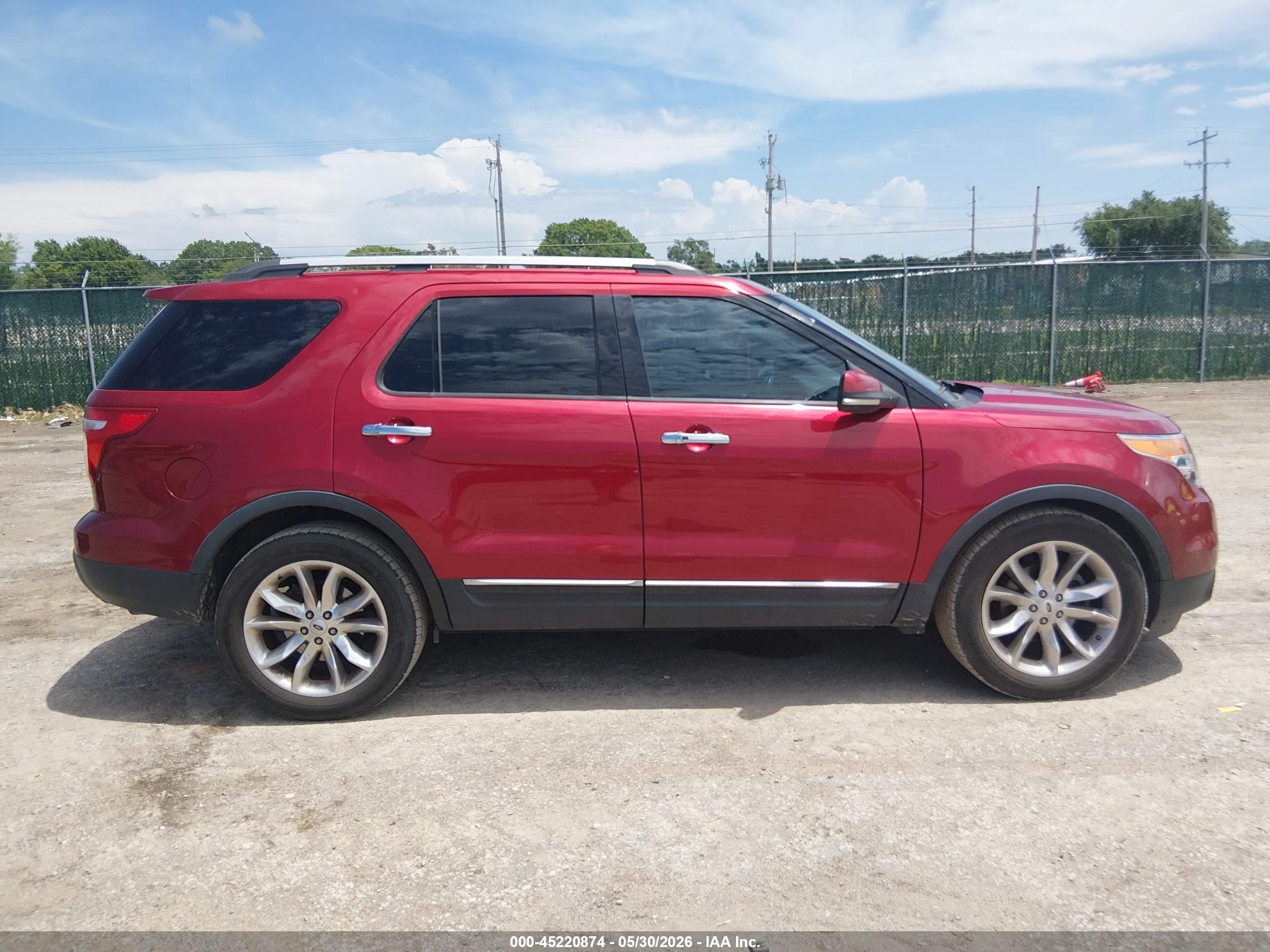 2013 Ford Explorer Limited Red vin: 1FM5K7F83DGB14542