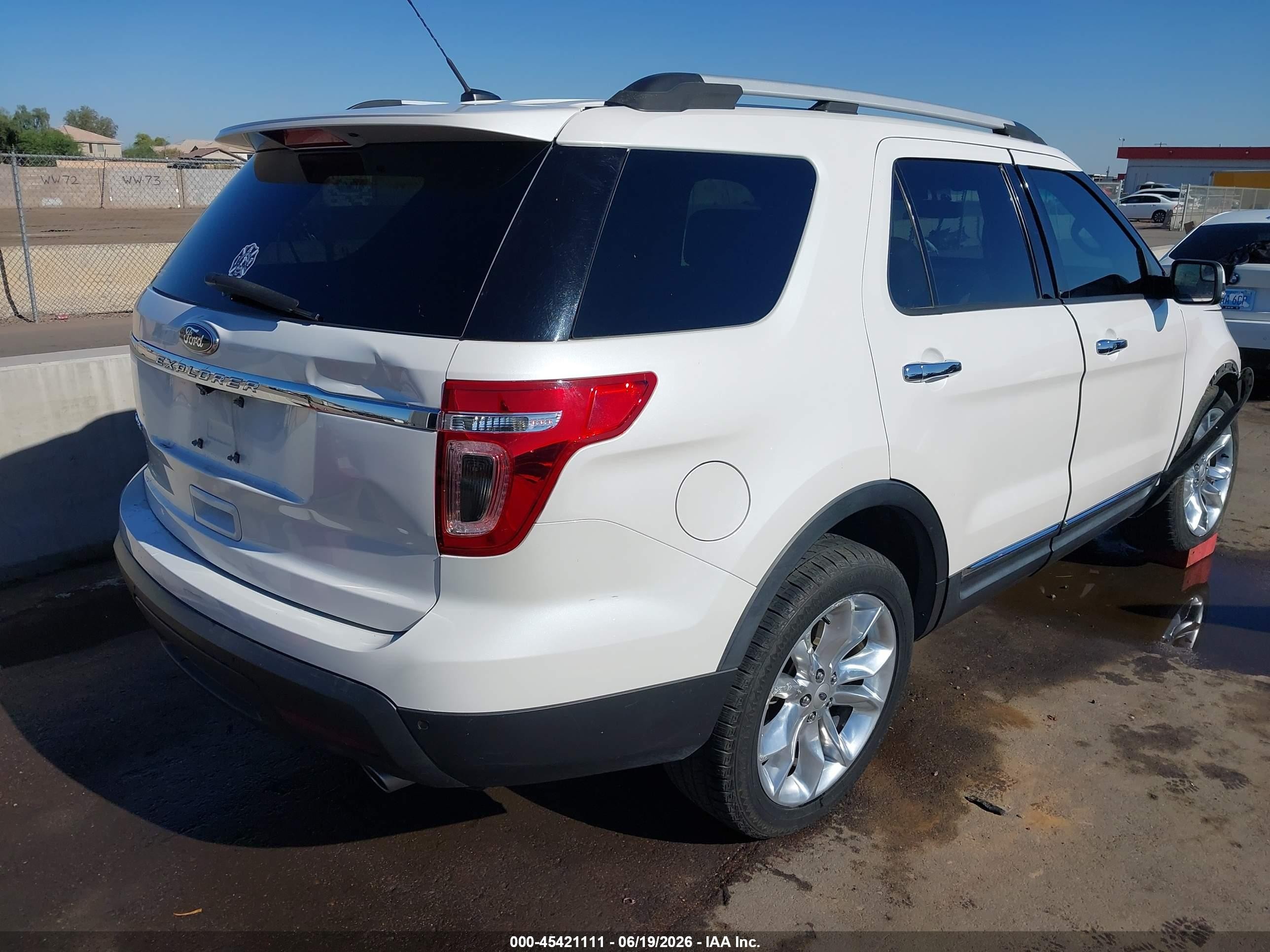 2013 Ford Explorer Limited White vin: 1FM5K7F83DGB27677