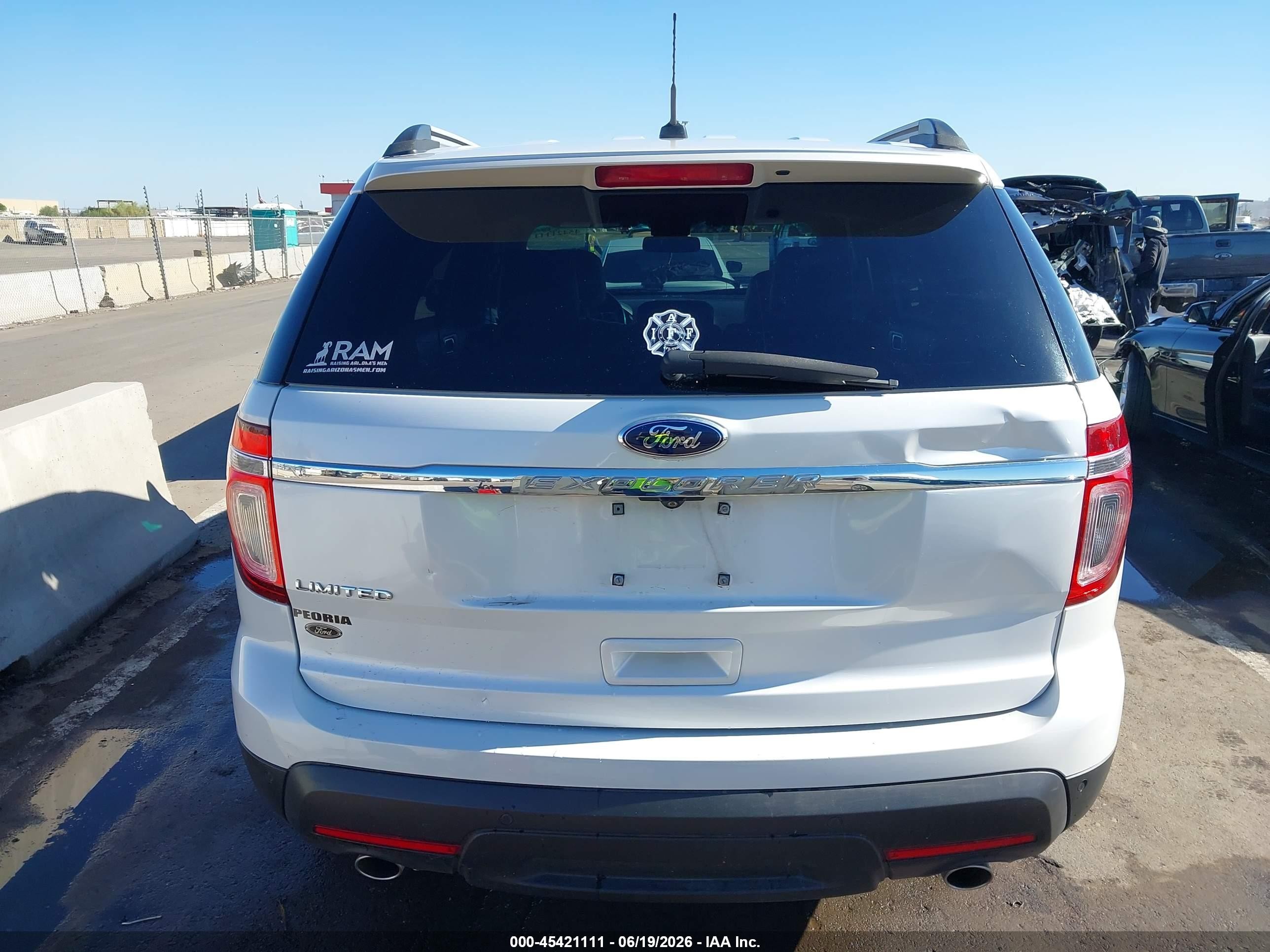 2013 Ford Explorer Limited White vin: 1FM5K7F83DGB27677