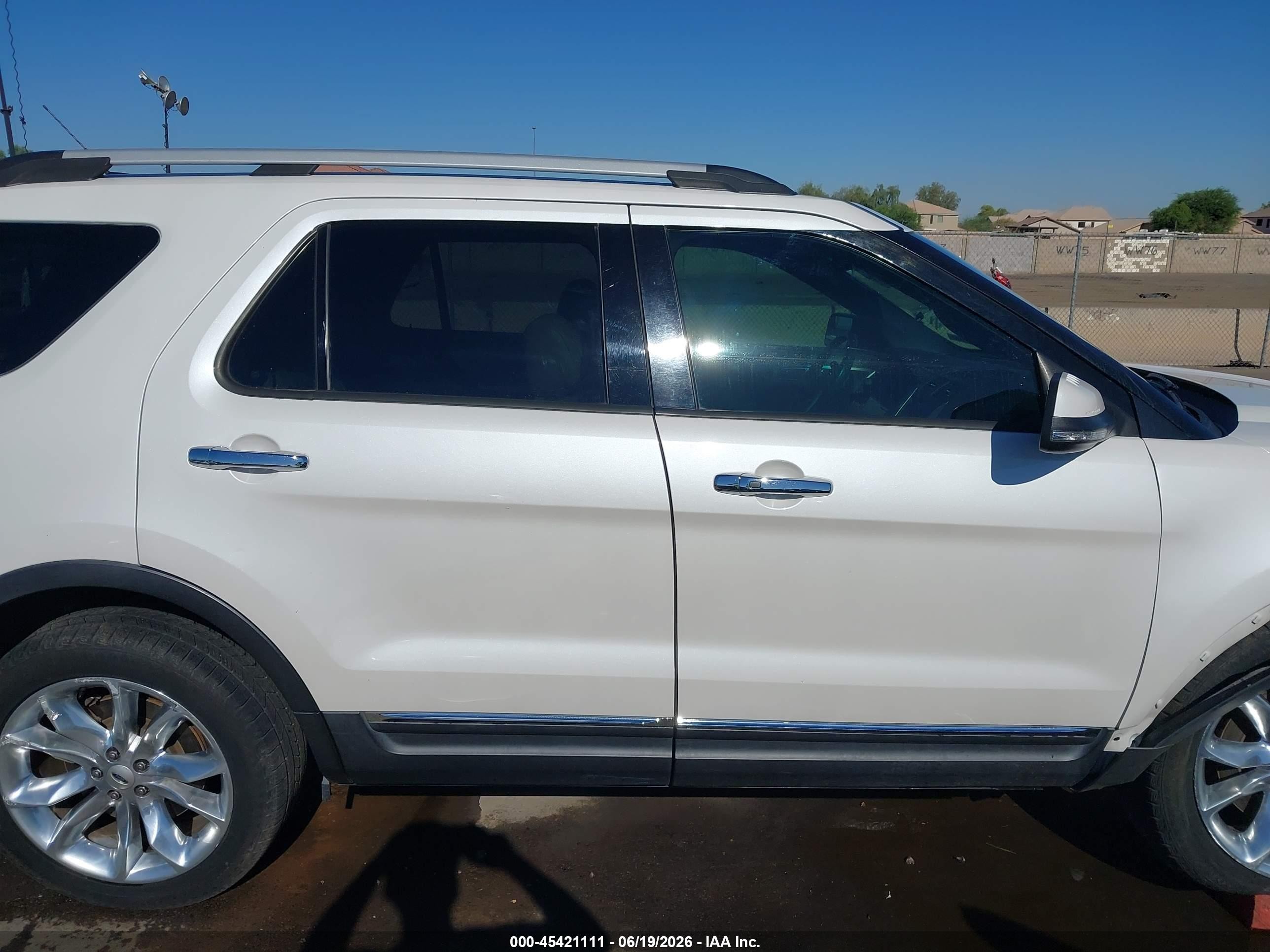 2013 Ford Explorer Limited White vin: 1FM5K7F83DGB27677