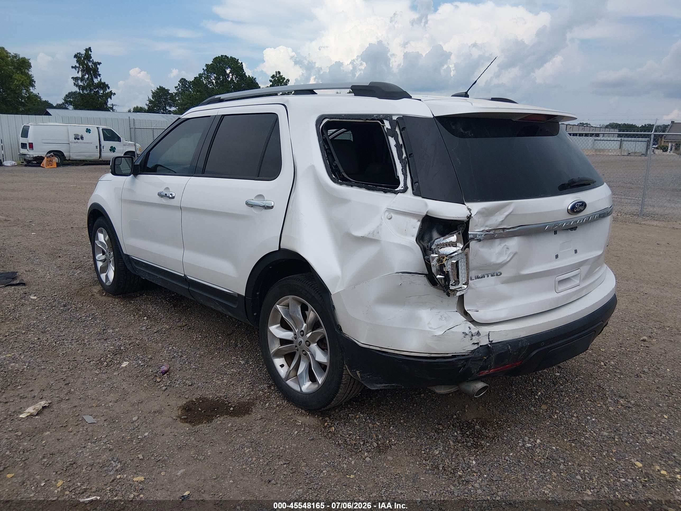 2013 Ford Explorer Limited White vin: 1FM5K7F83DGC18657