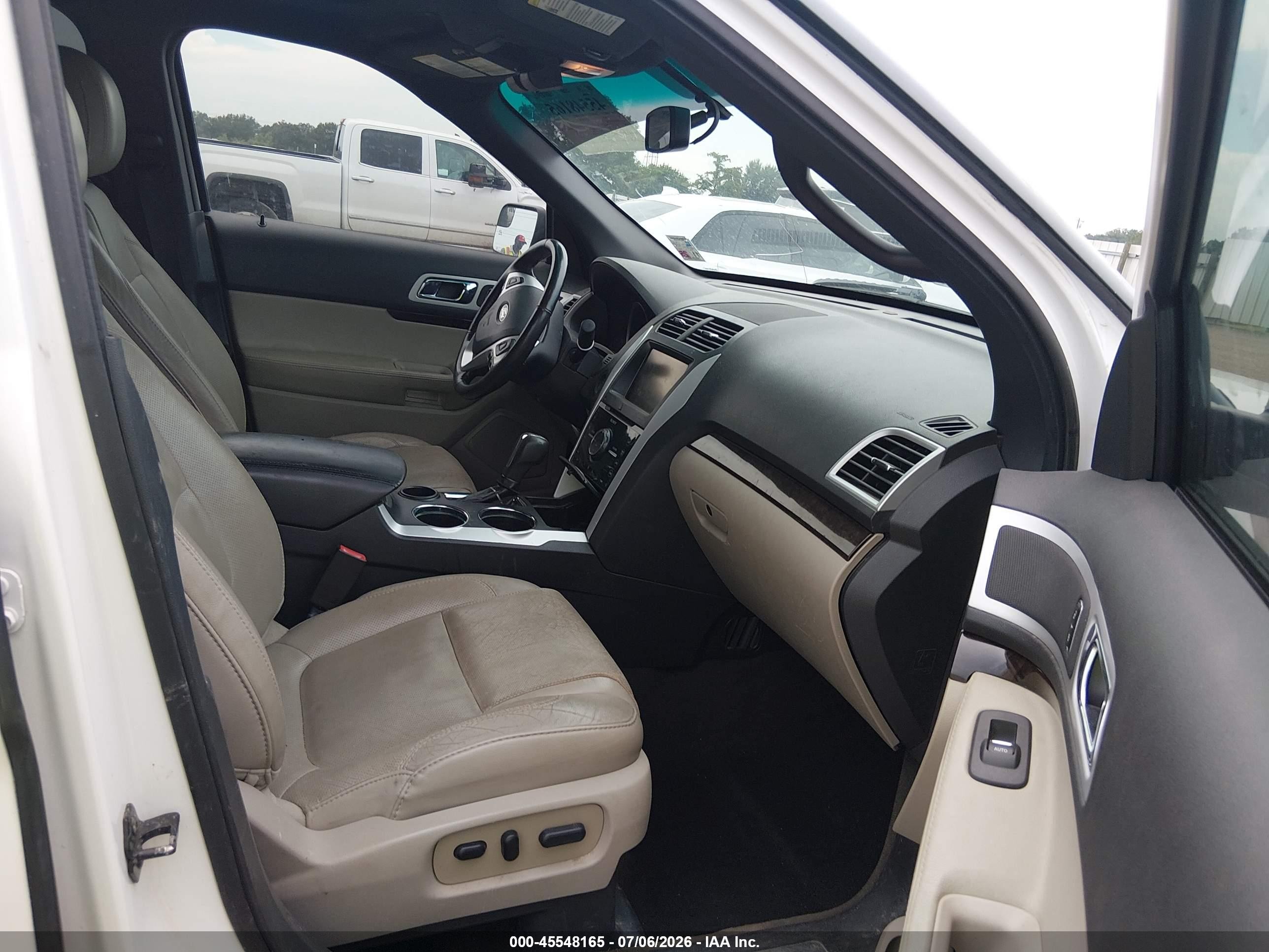 2013 Ford Explorer Limited White vin: 1FM5K7F83DGC18657