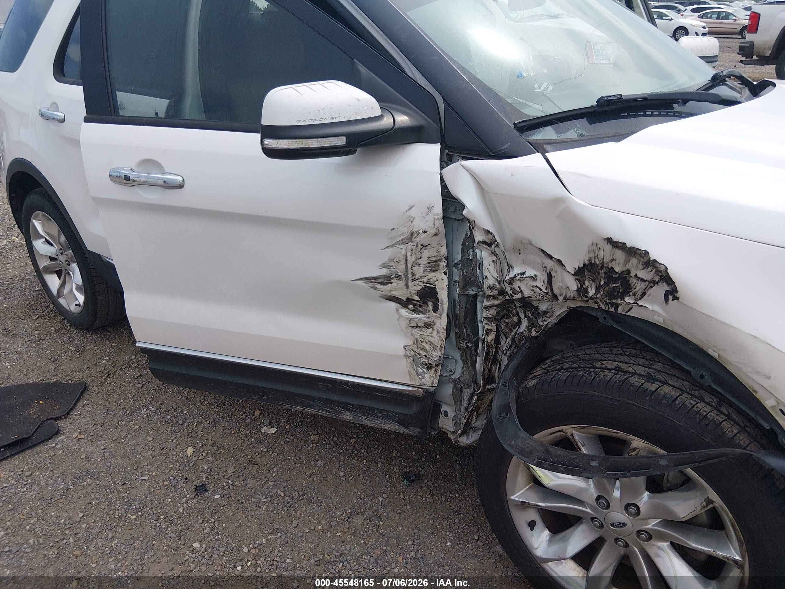 2013 Ford Explorer Limited White vin: 1FM5K7F83DGC18657