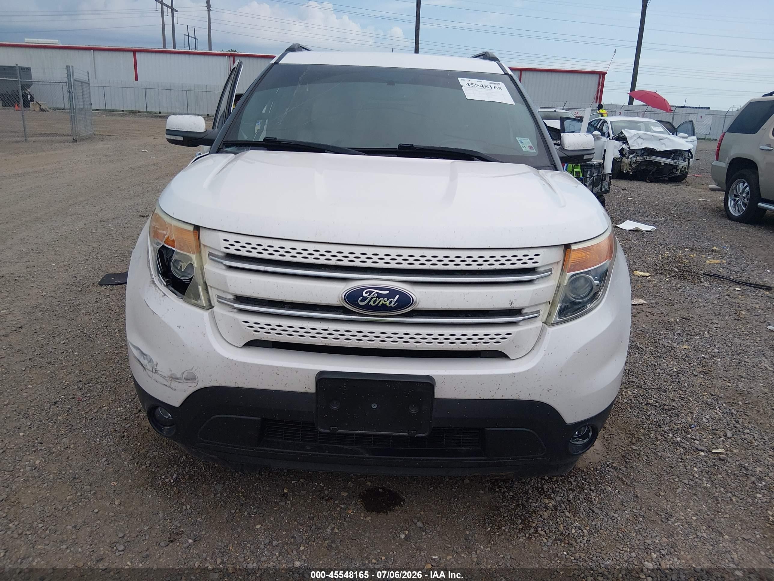 2013 Ford Explorer Limited White vin: 1FM5K7F83DGC18657