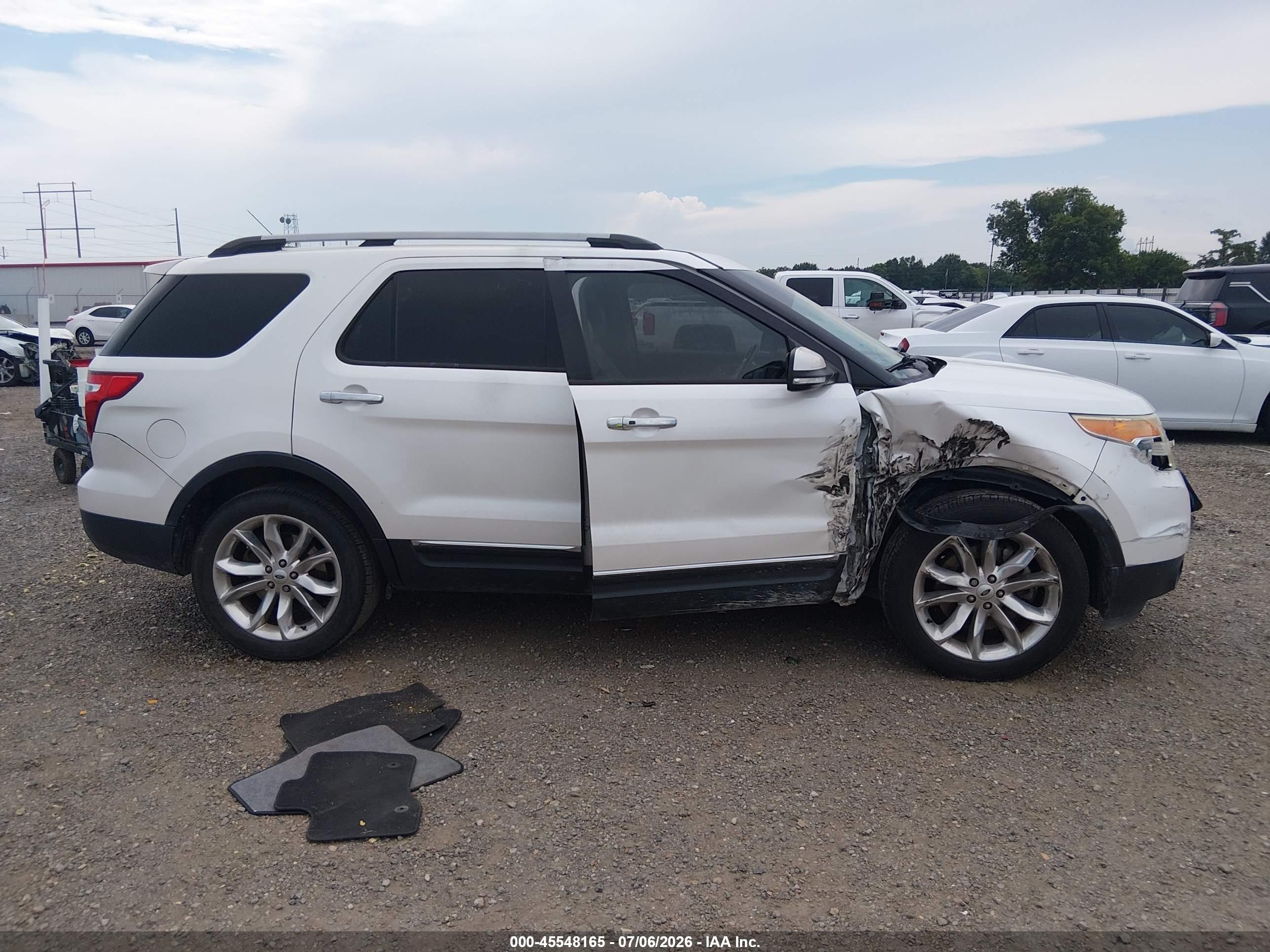 2013 Ford Explorer Limited White vin: 1FM5K7F83DGC18657