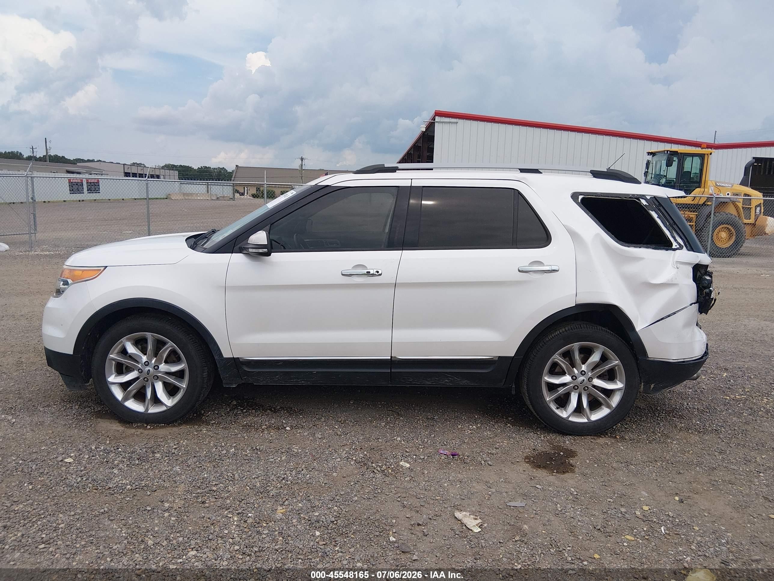 2013 Ford Explorer Limited White vin: 1FM5K7F83DGC18657