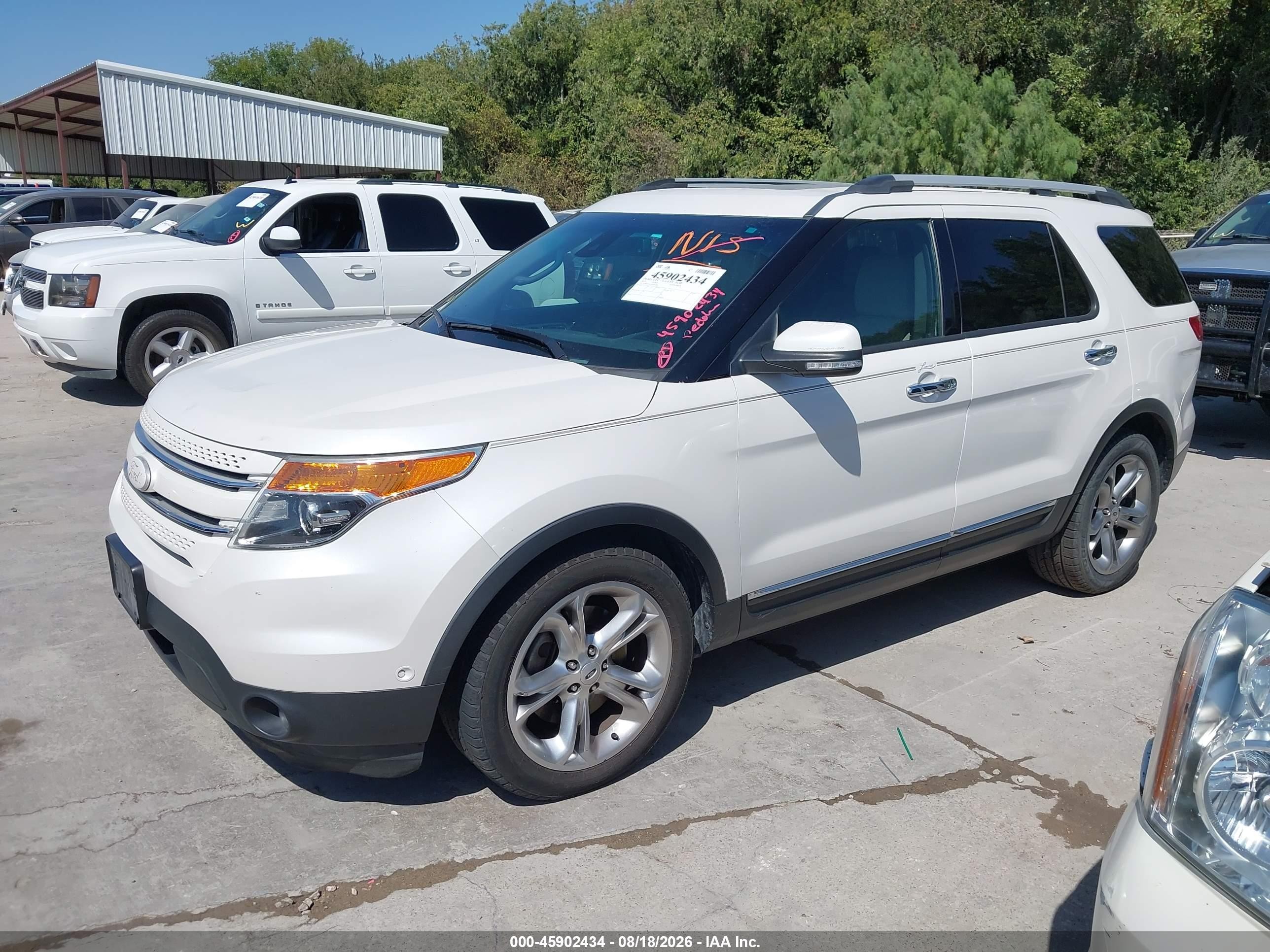 2014 Ford Explorer Limited White vin: 1FM5K7F83EGA42968
