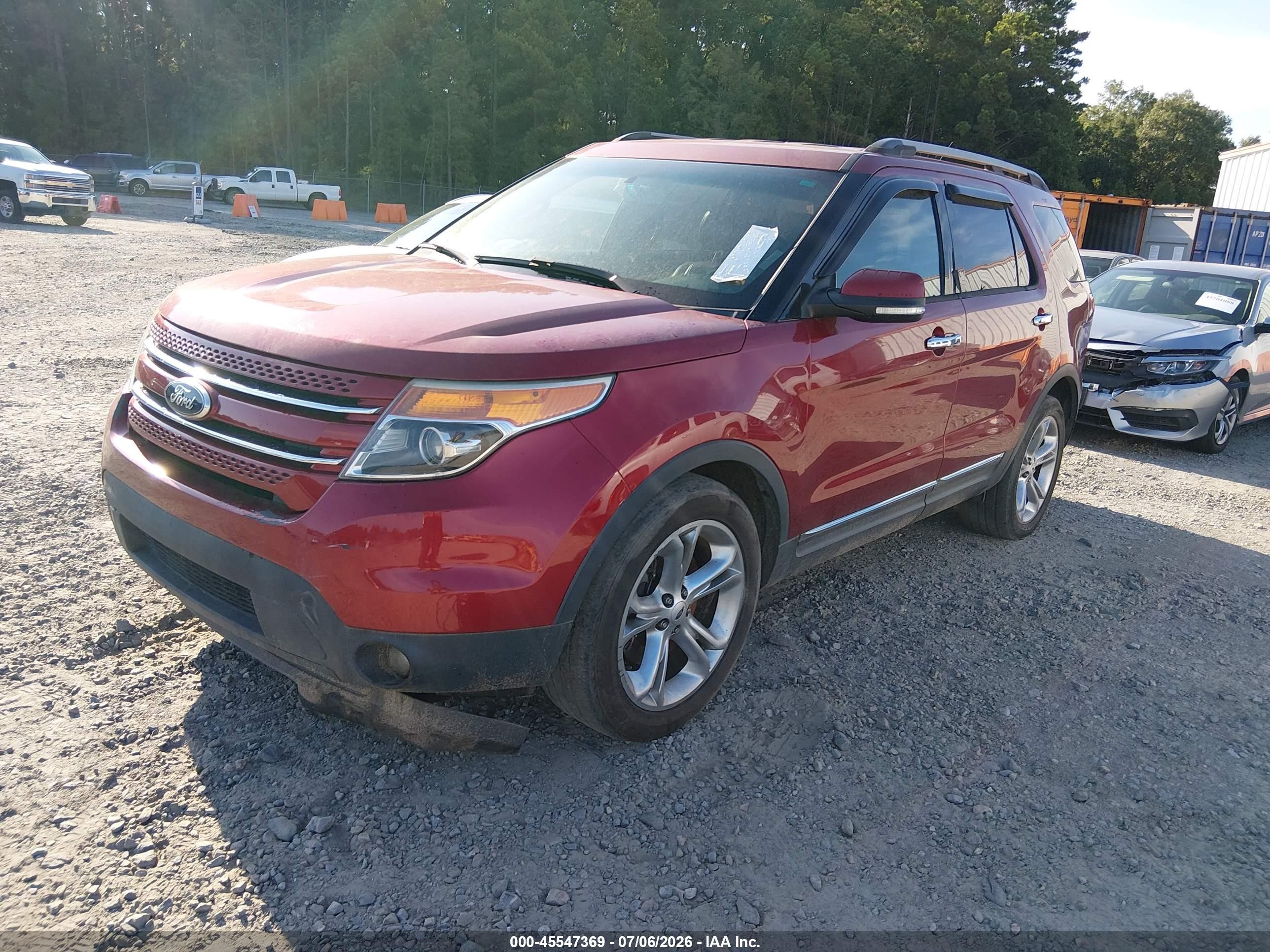 2013 Ford Explorer Limited Red vin: 1FM5K7F84DGC11667