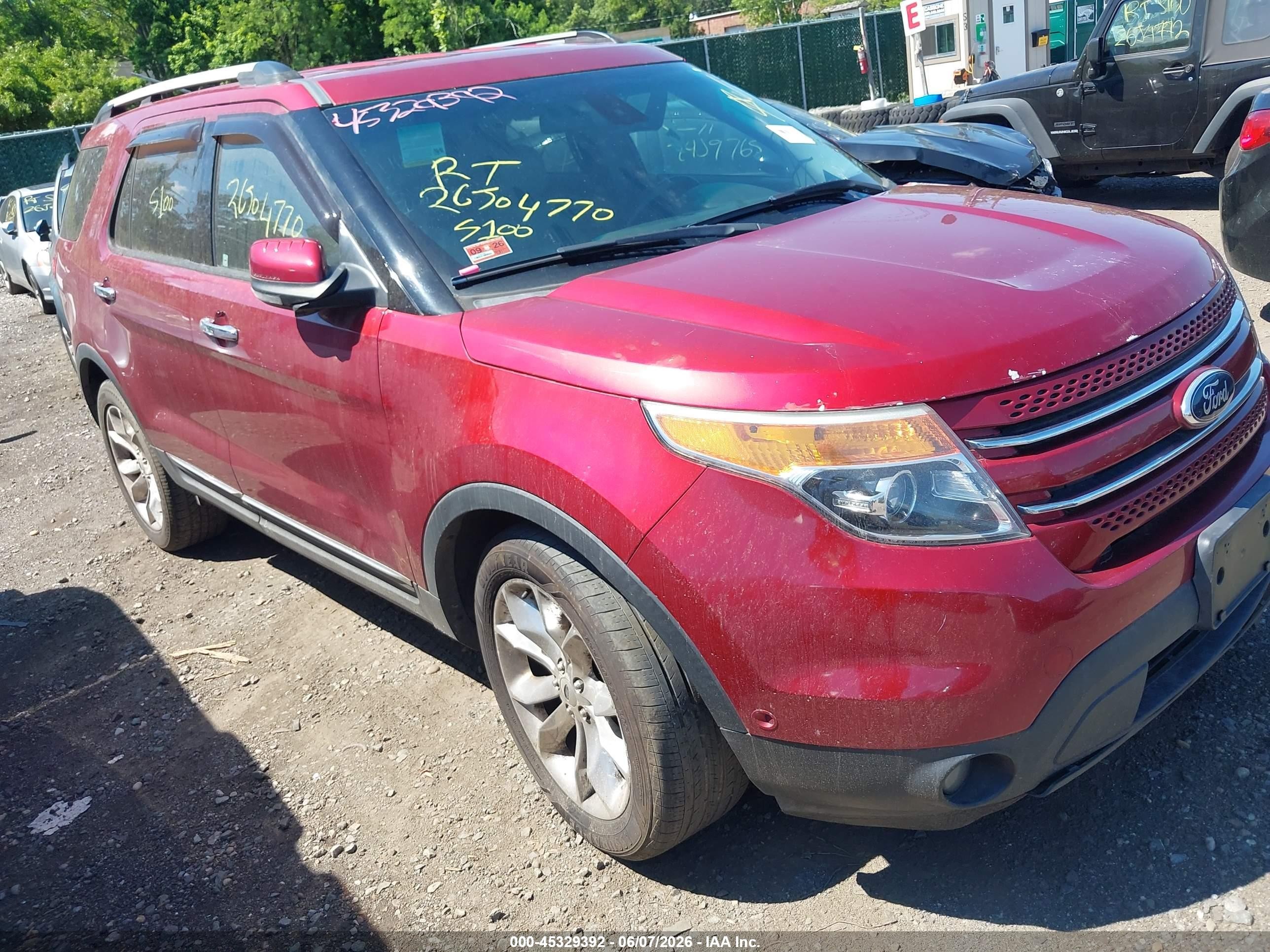 2013 Ford Explorer Limited Red vin: 1FM5K7F84DGC28470