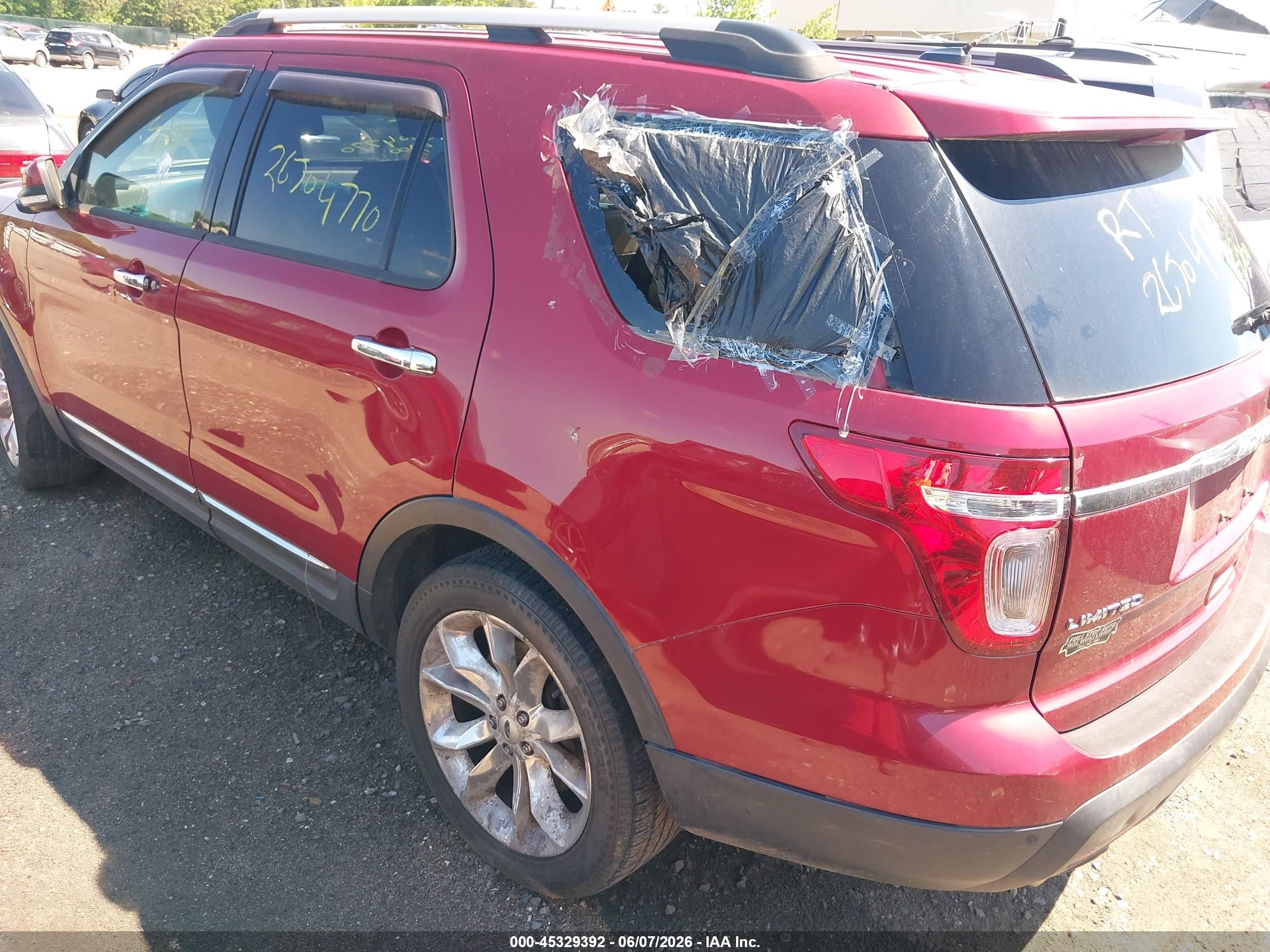 2013 Ford Explorer Limited Red vin: 1FM5K7F84DGC28470