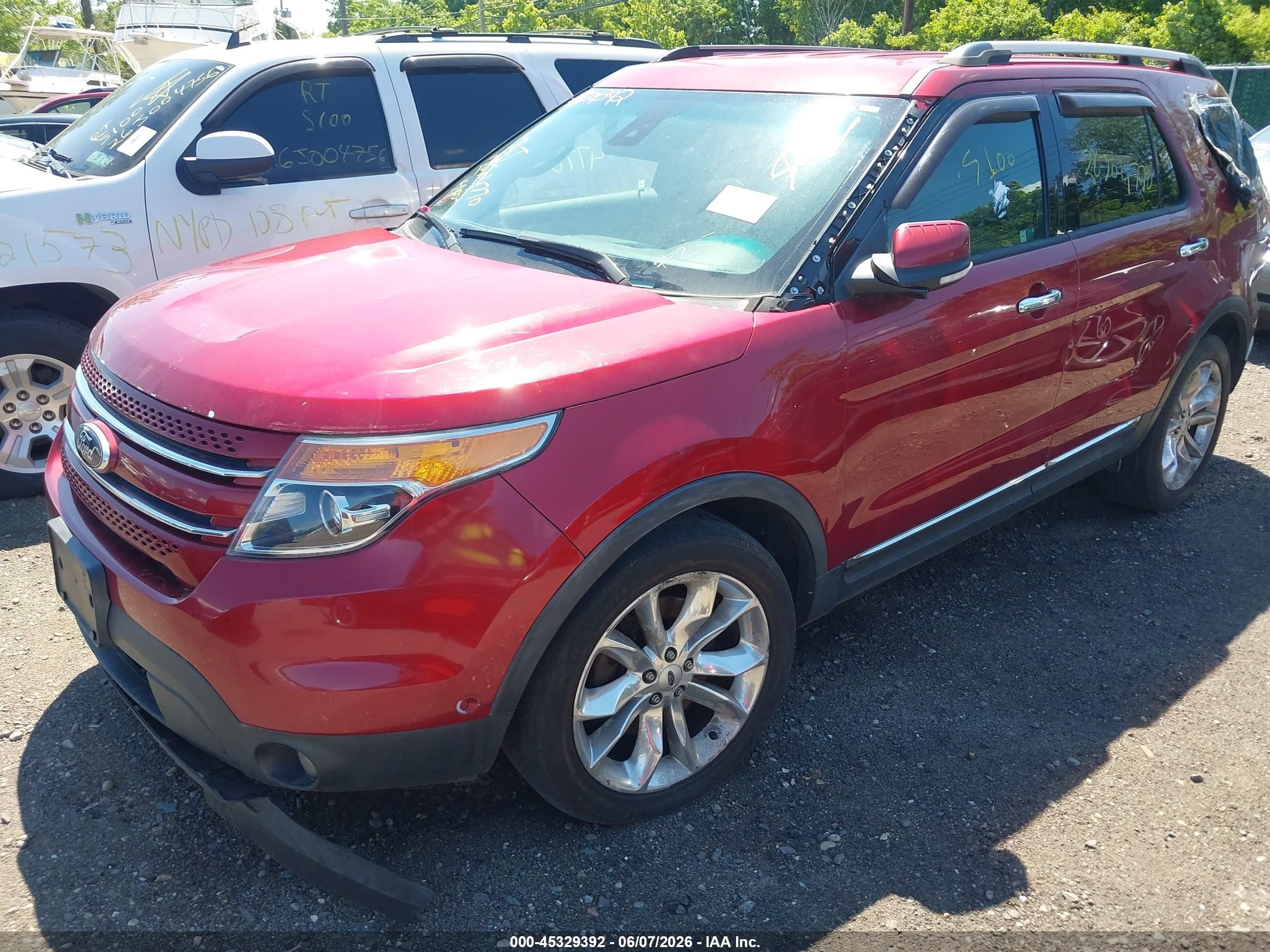 2013 Ford Explorer Limited Red vin: 1FM5K7F84DGC28470
