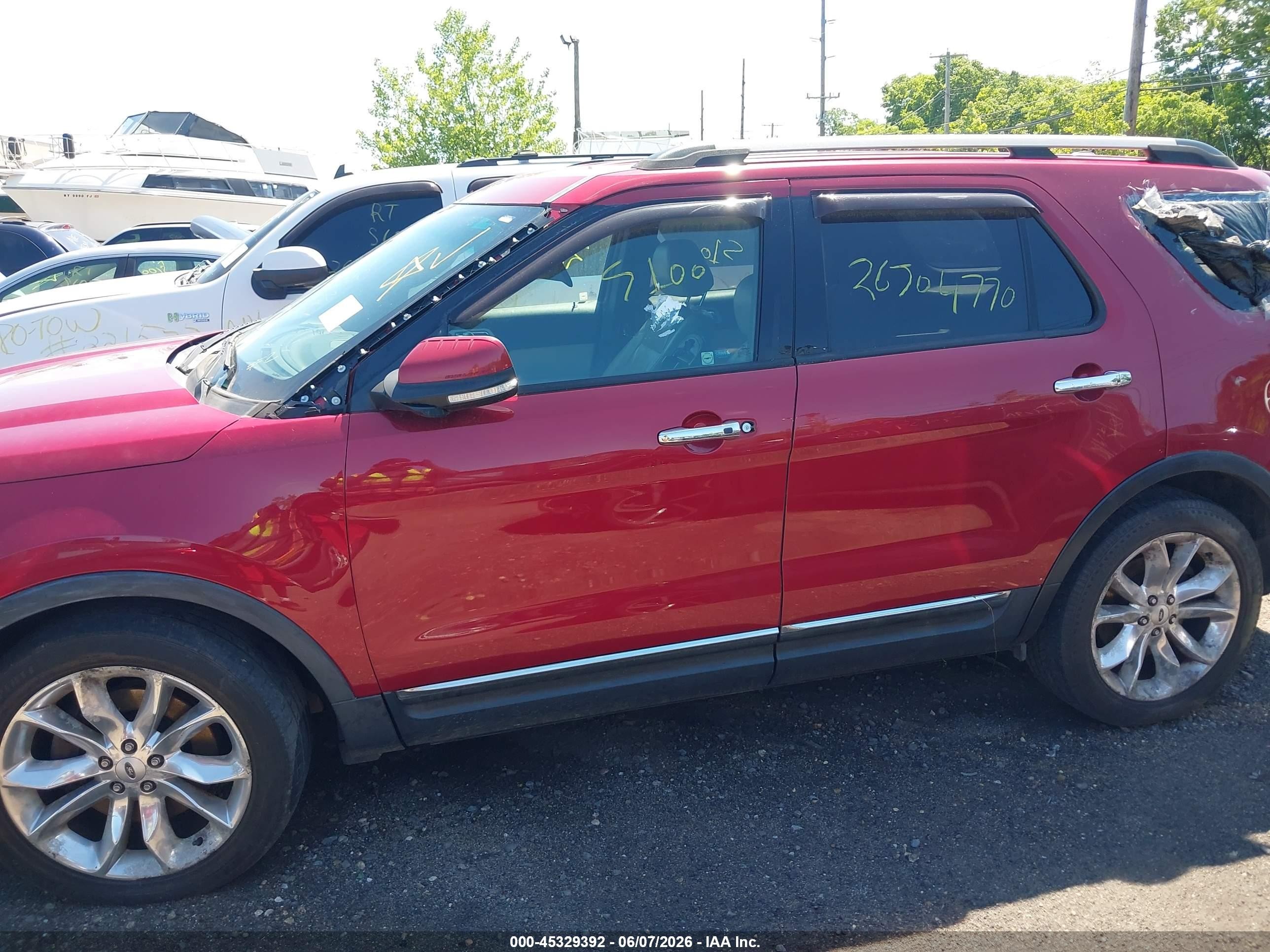2013 Ford Explorer Limited Red vin: 1FM5K7F84DGC28470
