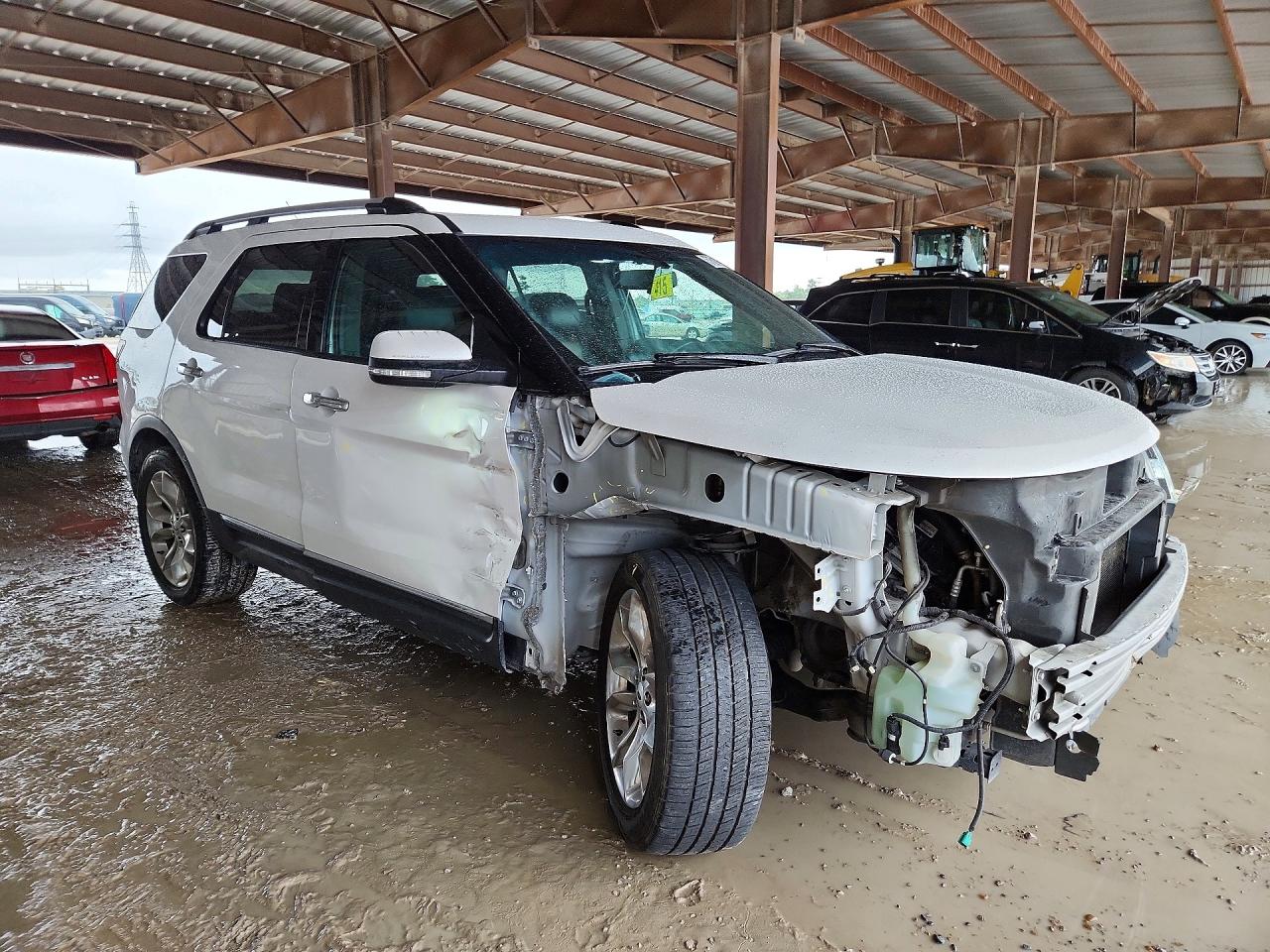 2013 Ford Explorer Limited White vin: 1FM5K7F84DGC44345