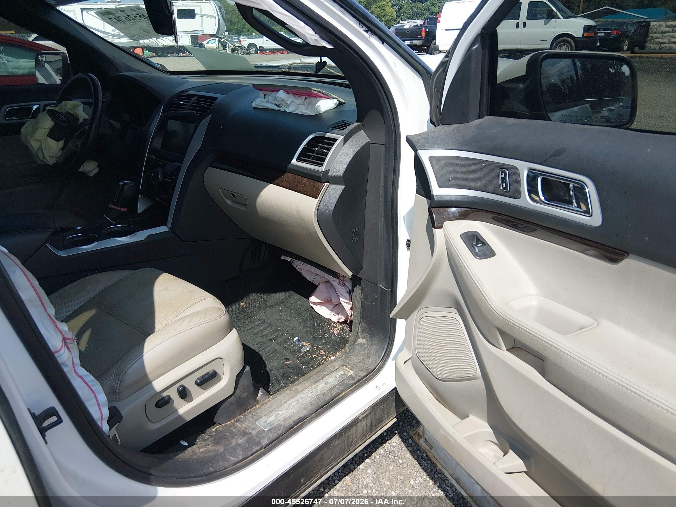 2014 Ford Explorer Limited White vin: 1FM5K7F84EGB09612