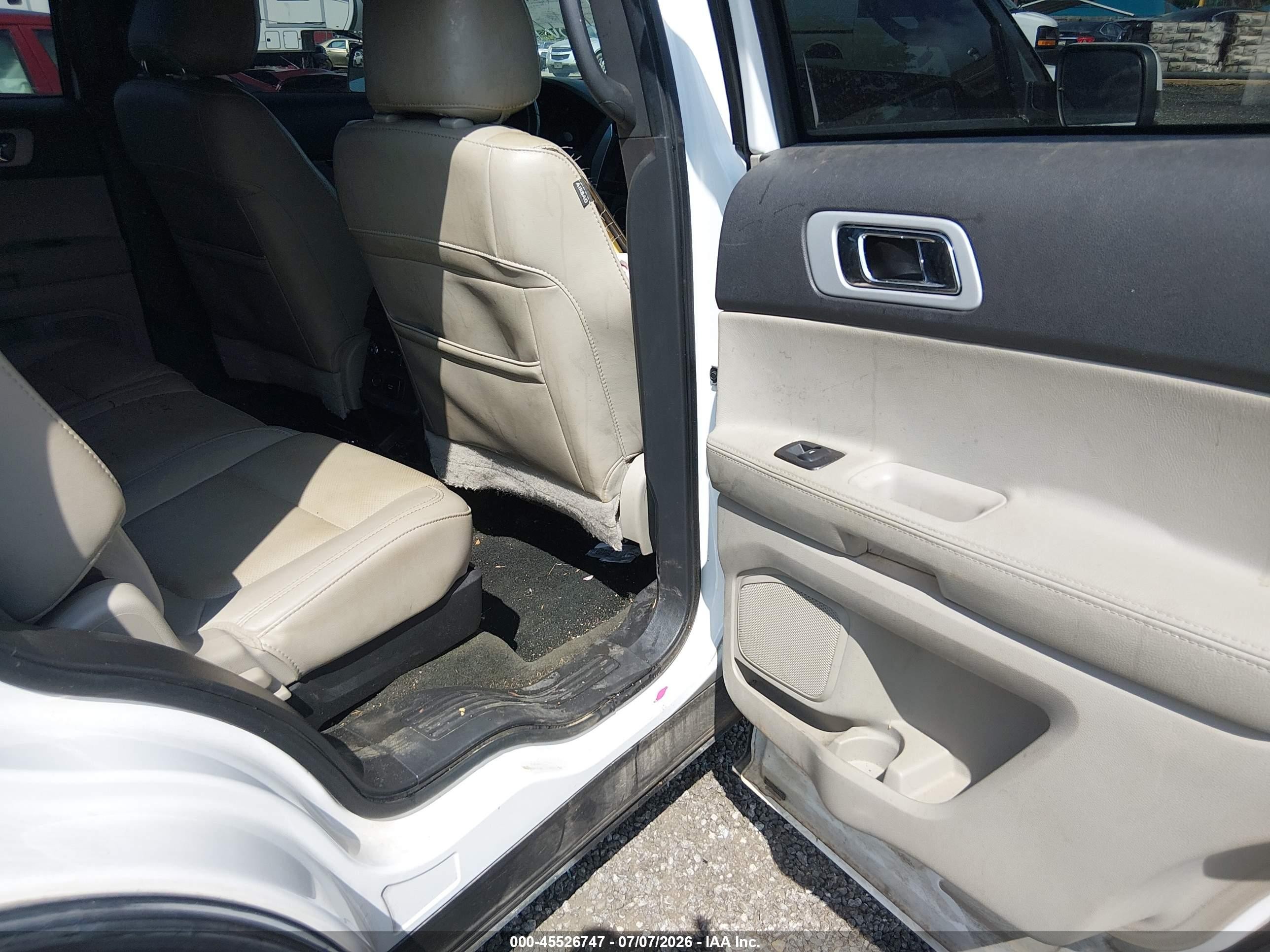 2014 Ford Explorer Limited White vin: 1FM5K7F84EGB09612