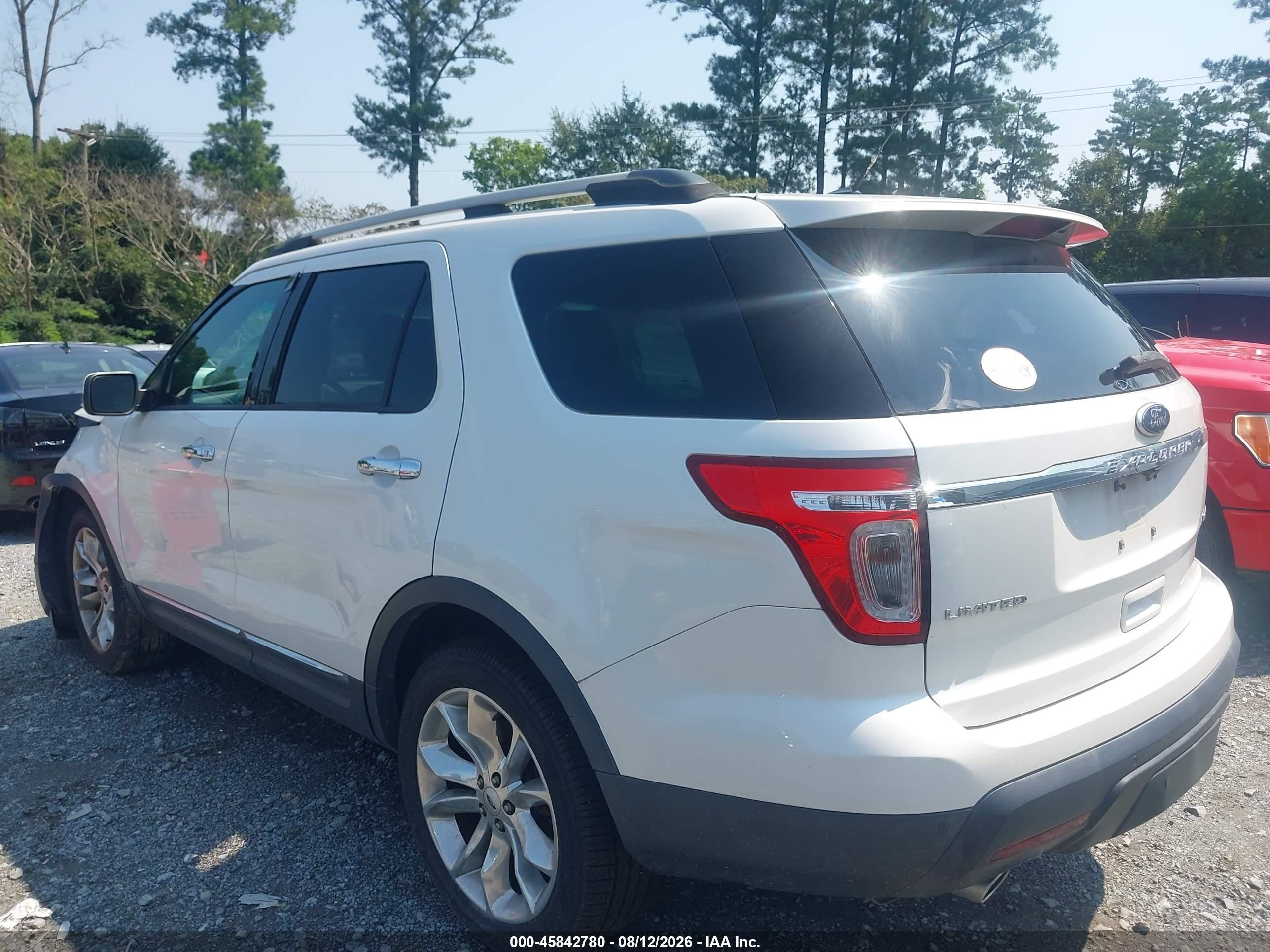 2014 Ford Explorer Limited White vin: 1FM5K7F84EGC44234