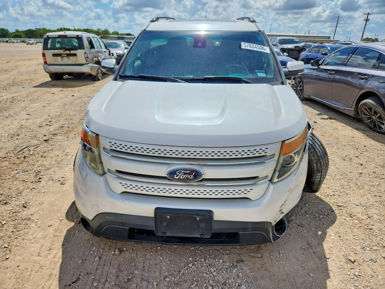 2015 Ford Explorer Limited White vin: 1FM5K7F84FGA85636