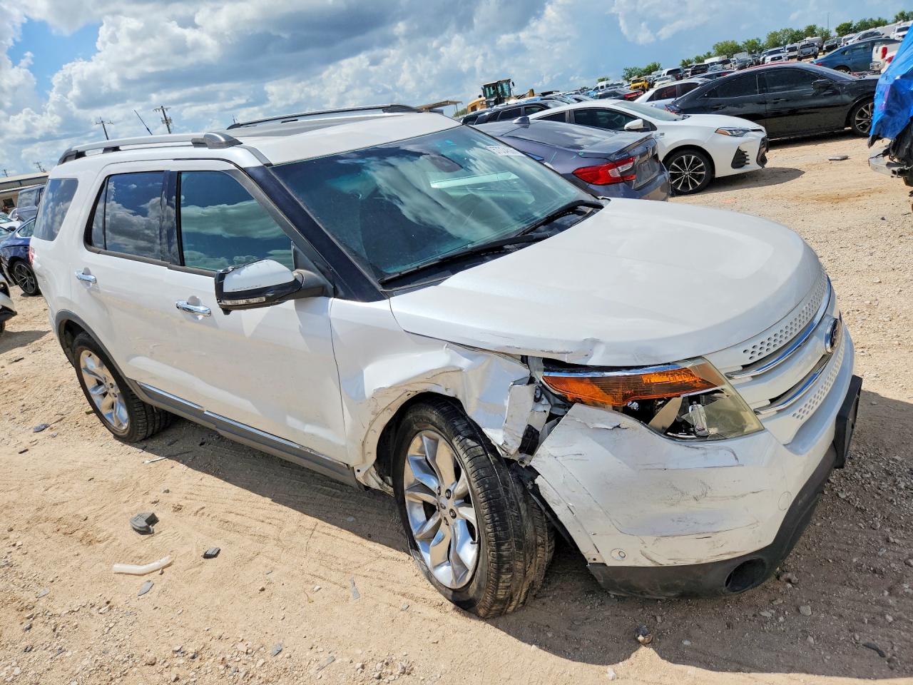 2015 Ford Explorer Limited White vin: 1FM5K7F84FGA85636
