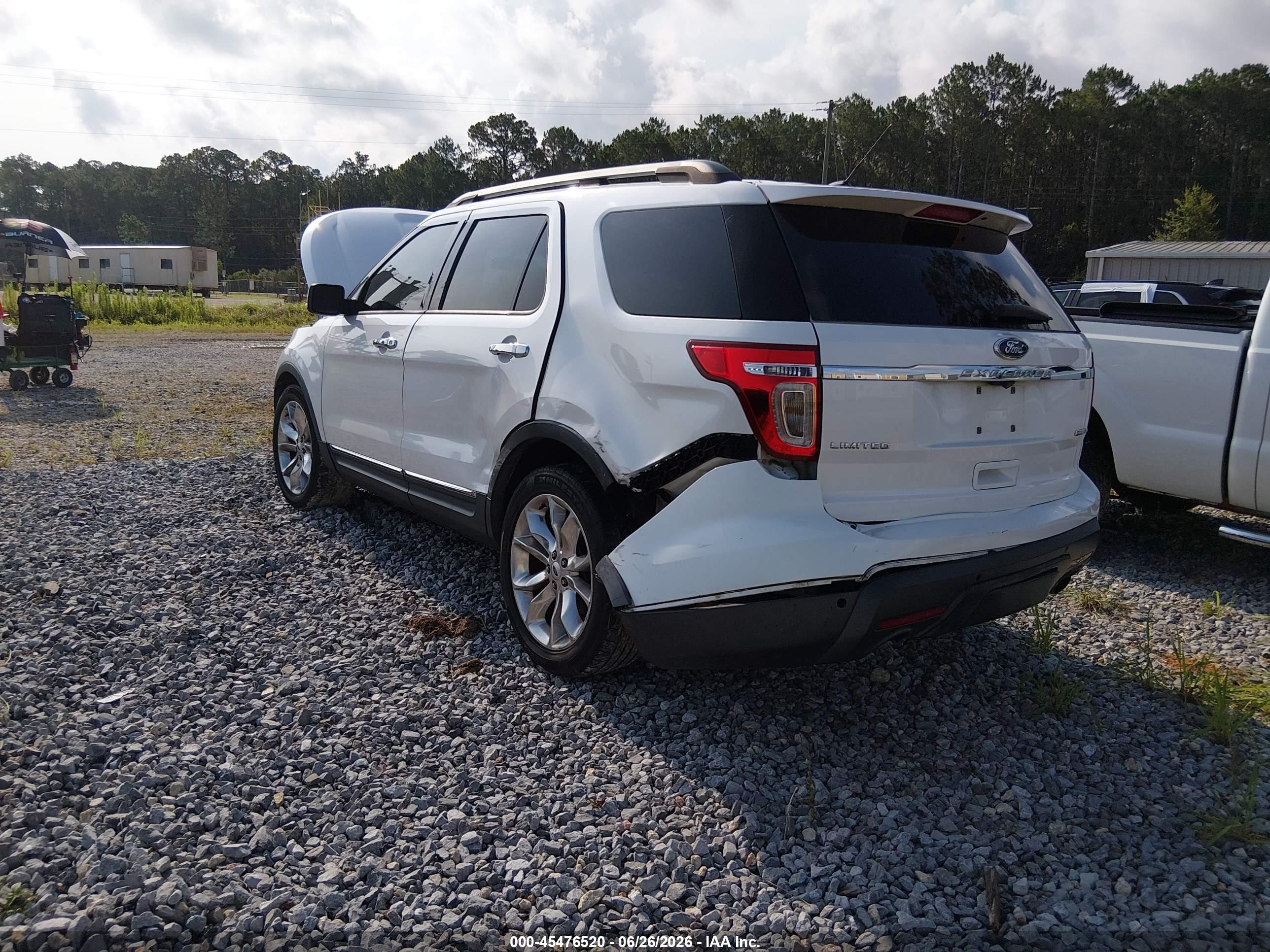 2013 Ford Explorer Limited White vin: 1FM5K7F85DGA65182