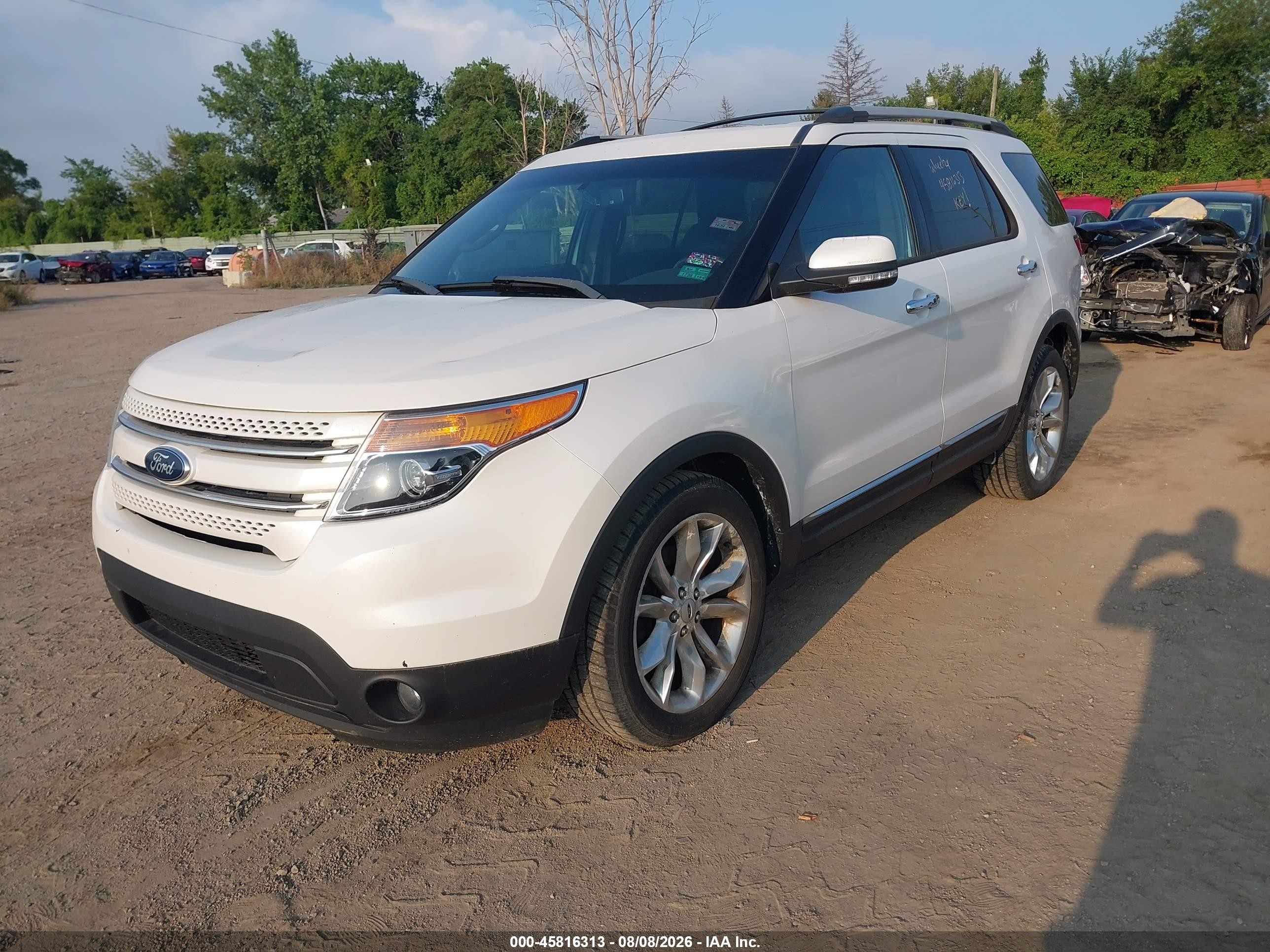 2013 Ford Explorer Limited White vin: 1FM5K7F85DGB92787