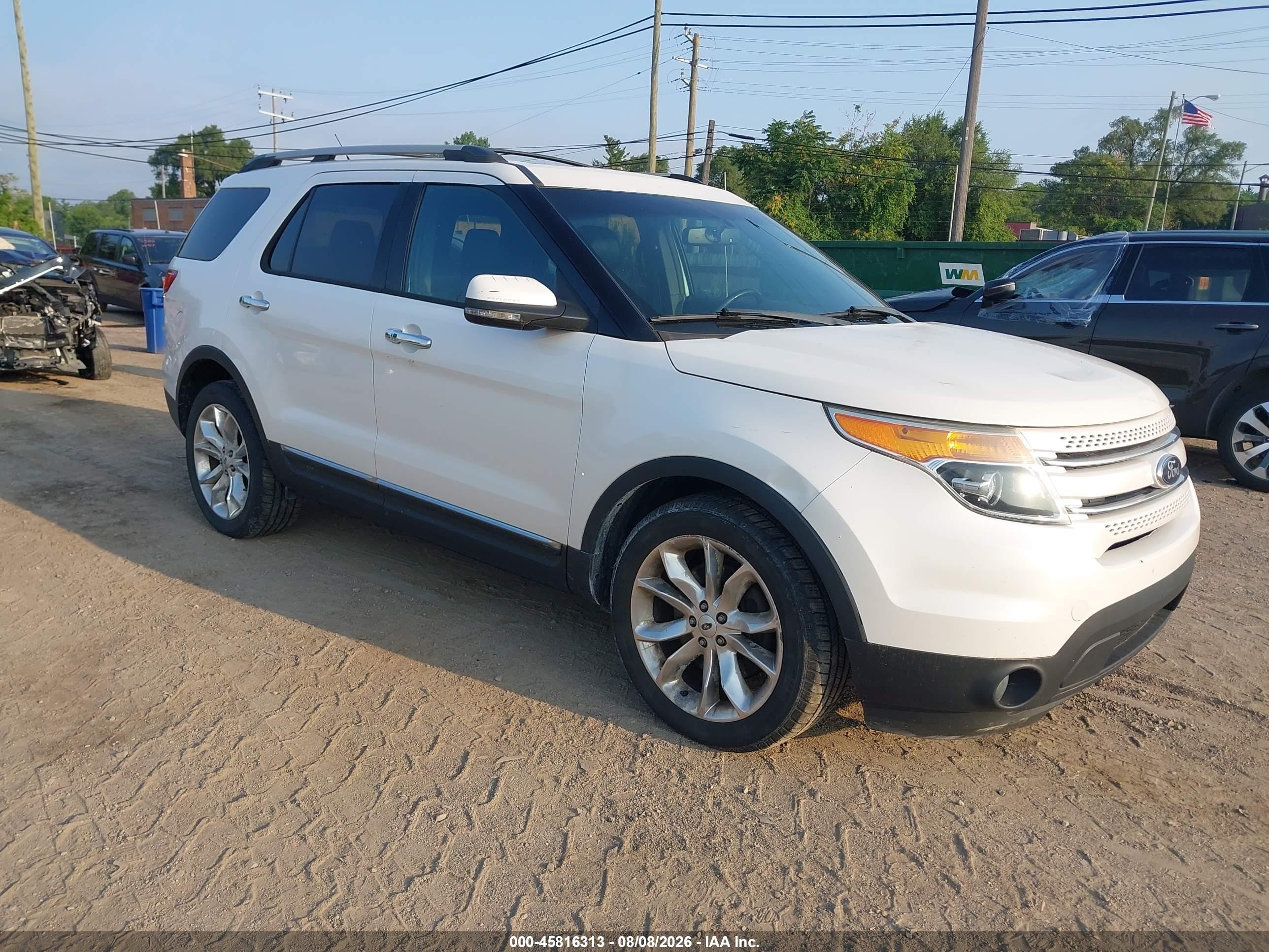 2013 Ford Explorer Limited White vin: 1FM5K7F85DGB92787