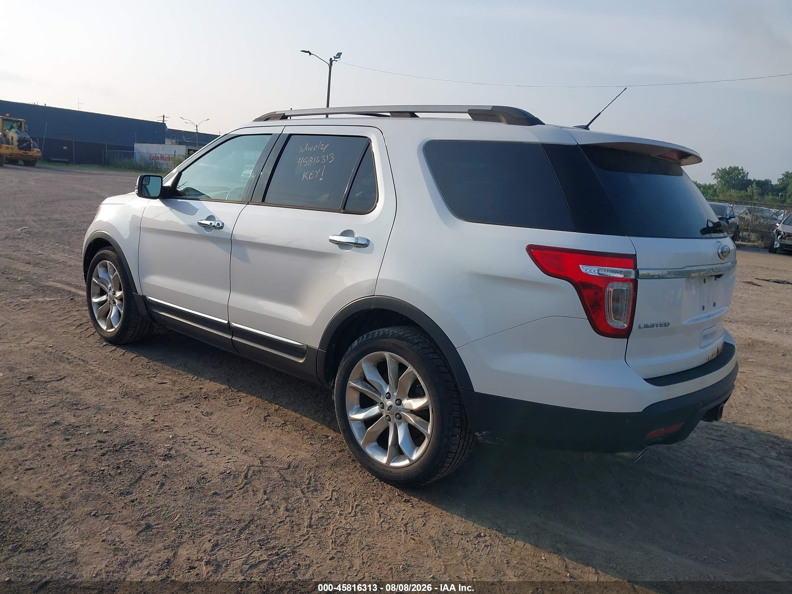 2013 Ford Explorer Limited White vin: 1FM5K7F85DGB92787
