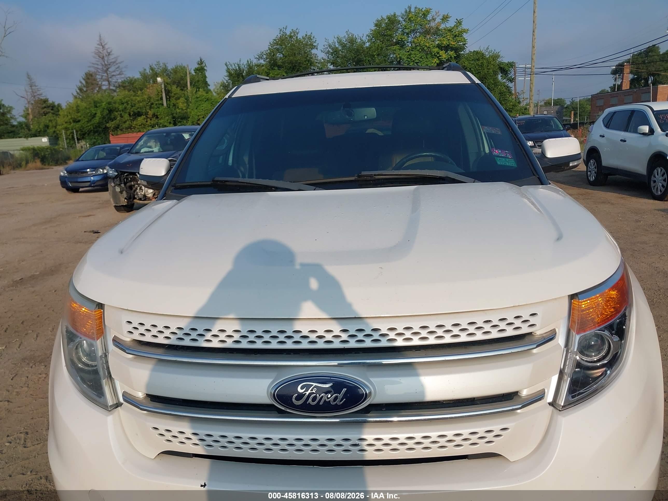 2013 Ford Explorer Limited White vin: 1FM5K7F85DGB92787