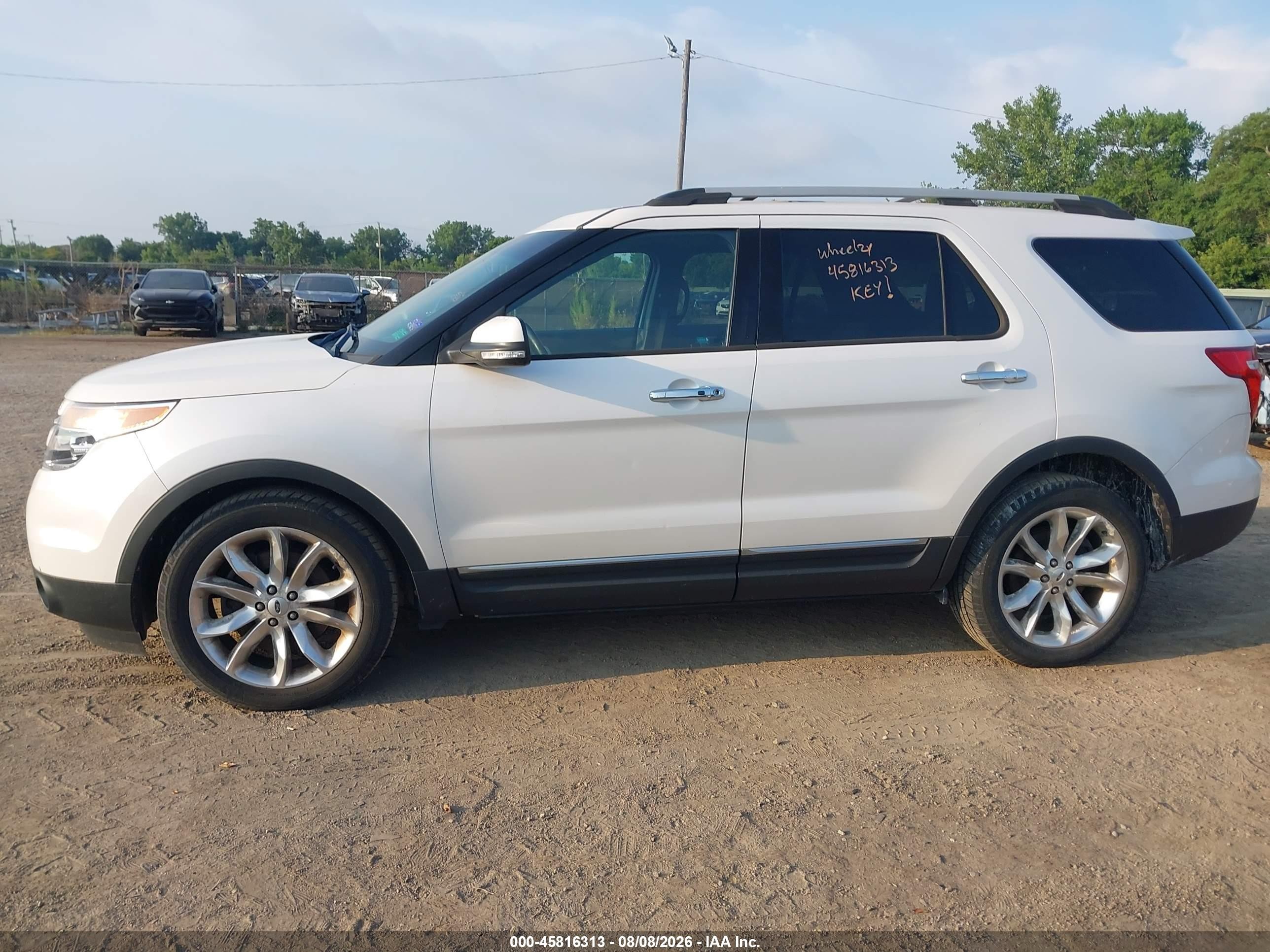 2013 Ford Explorer Limited White vin: 1FM5K7F85DGB92787