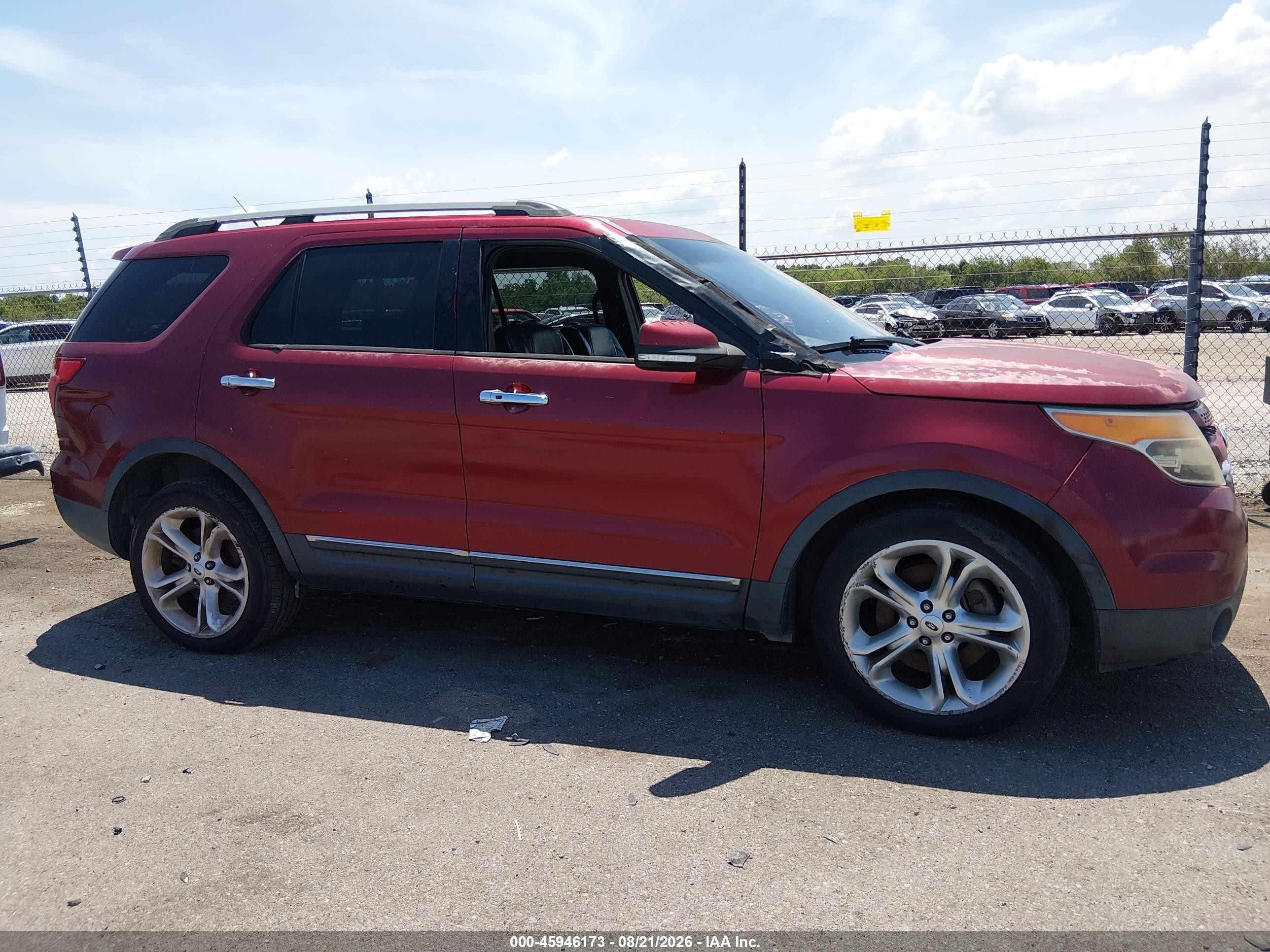 2014 Ford Explorer Limited Red vin: 1FM5K7F85EGA55768