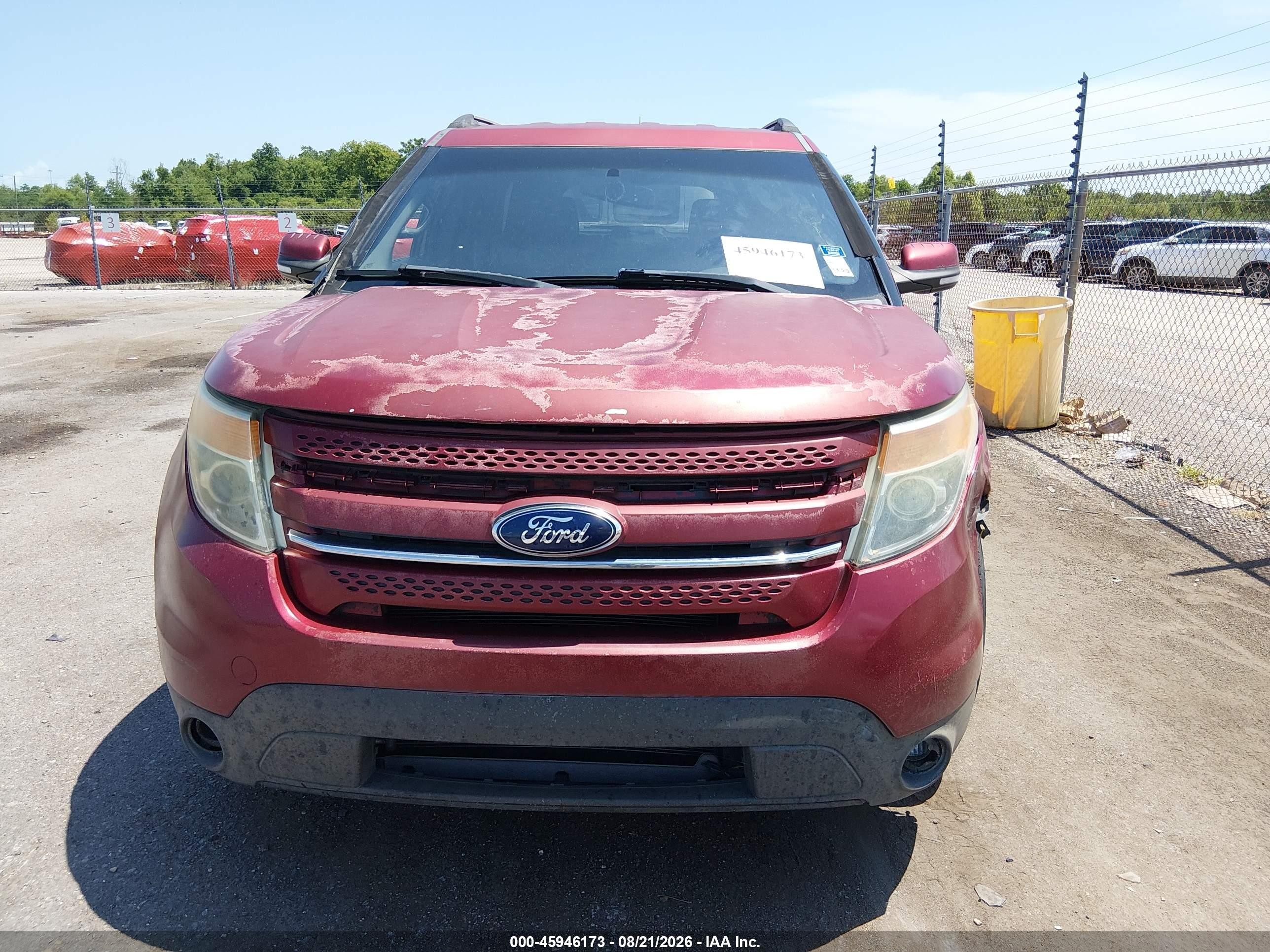 2014 Ford Explorer Limited Red vin: 1FM5K7F85EGA55768